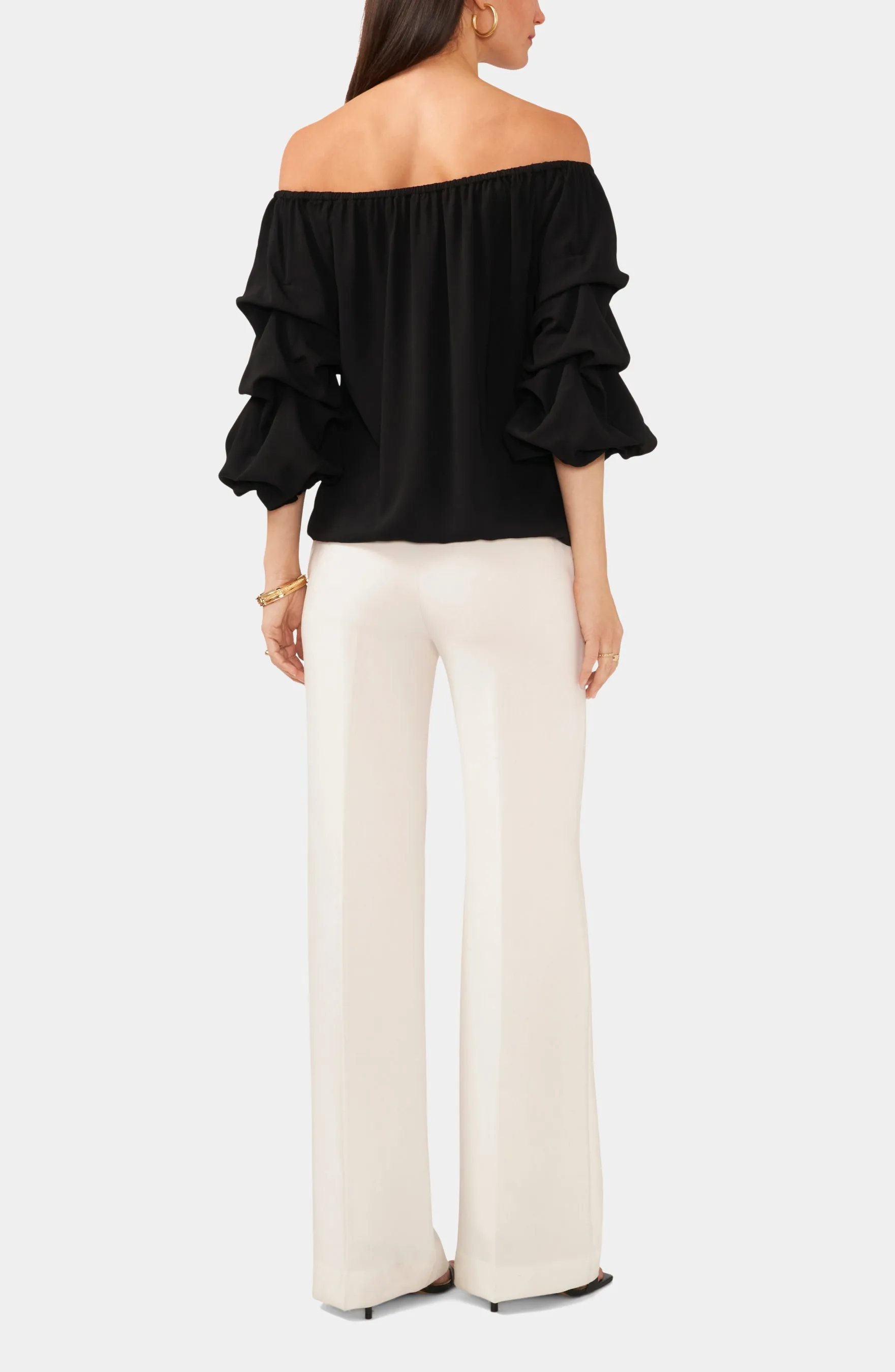 Off The Shoulder Bubble Sleeve Blouse sold by Lord & Taylor product image thumbnail 3