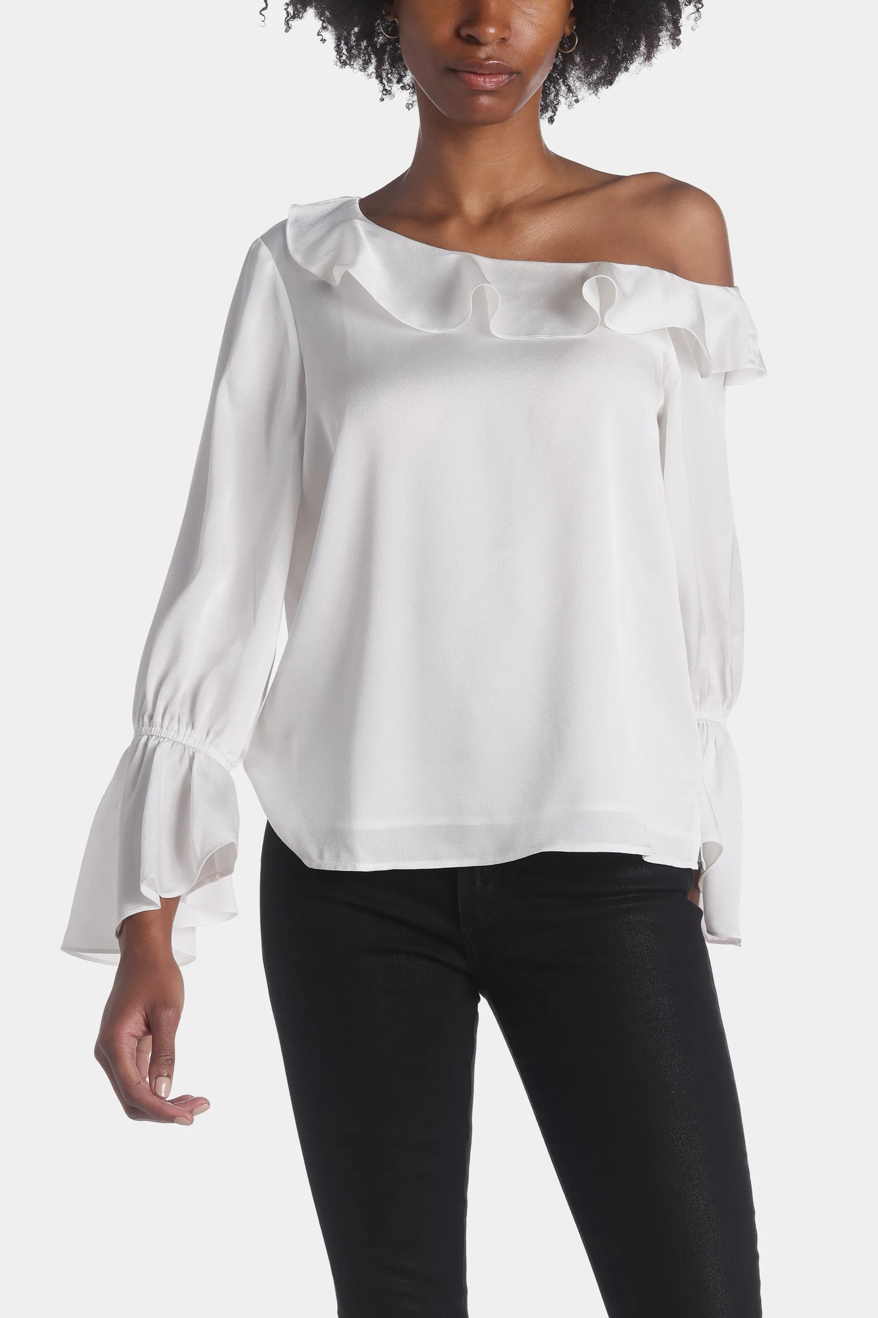 One Shoulder Blouse With Ruffle sold by Lord & Taylor product image thumbnail 5