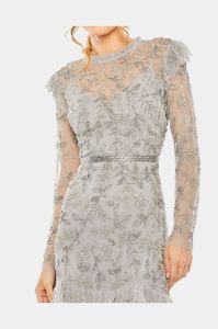 Flutter Cap Long Sleeve Tiered Gown sold by Lord & Taylor