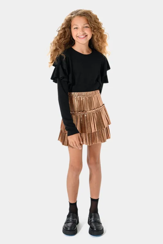 Girls Double Ruffle Sweater sold by Lord & Taylor