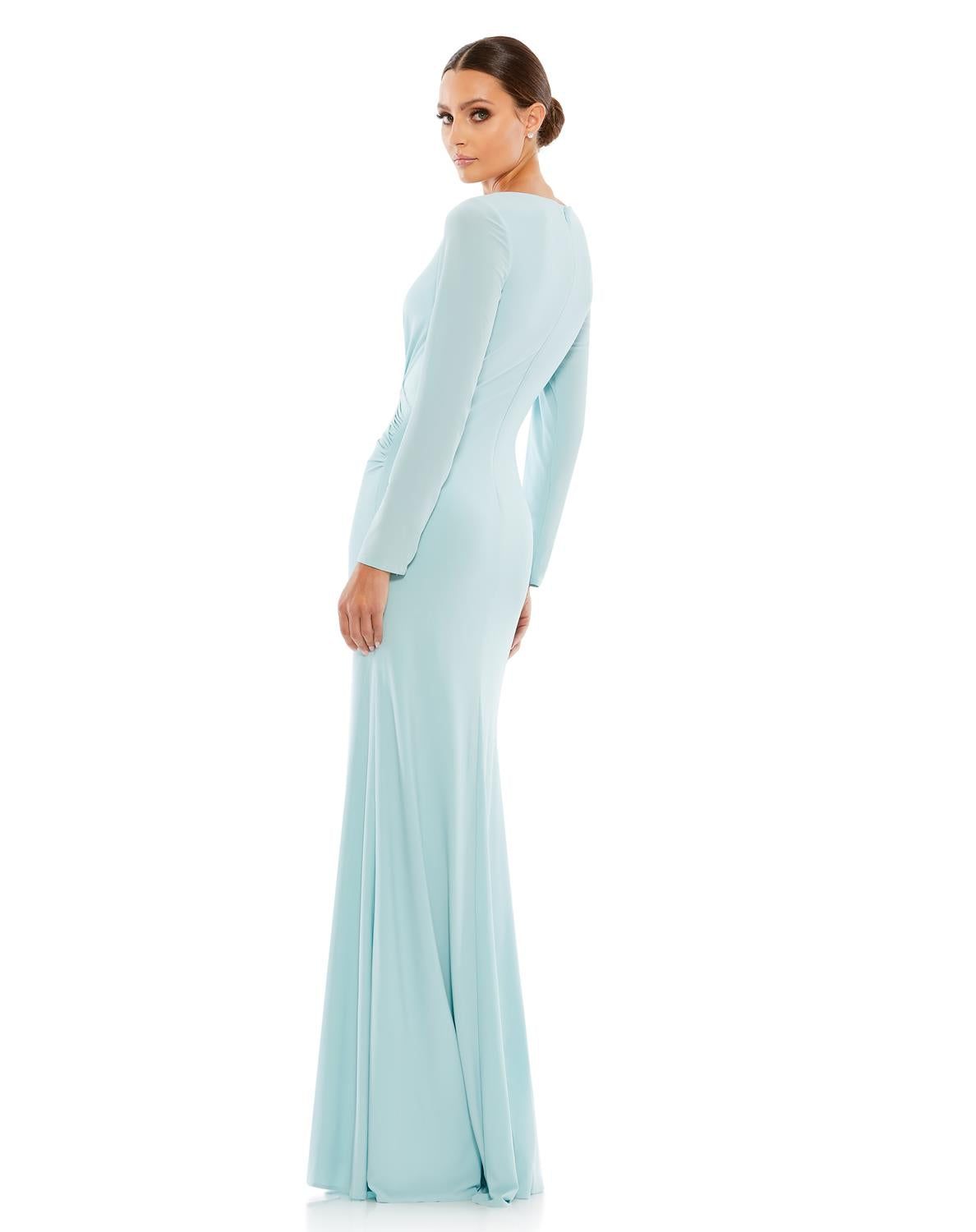 Faux Wrap Long Sleeve Column Gown sold by Lord & Taylor product image thumbnail 12