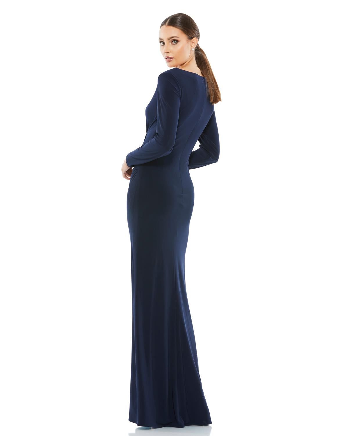 Faux Wrap Long Sleeve Column Gown sold by Lord & Taylor product image thumbnail 3