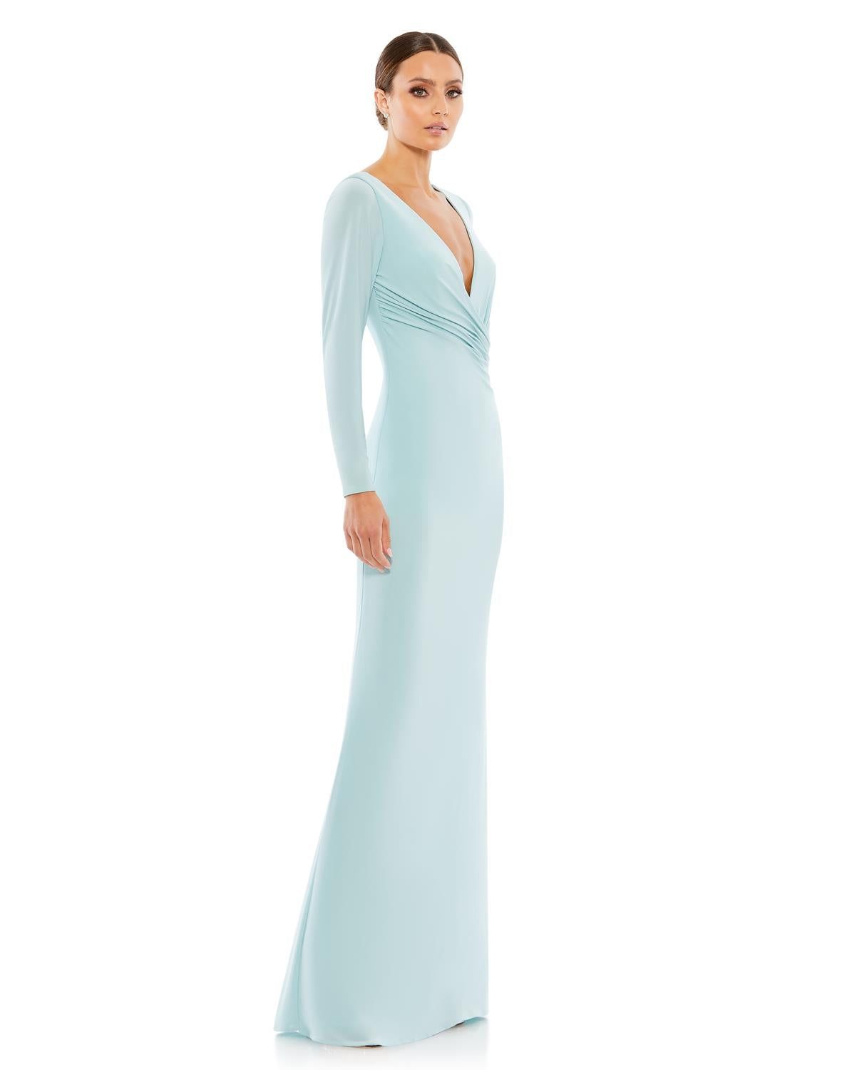 Faux Wrap Long Sleeve Column Gown sold by Lord & Taylor product image thumbnail 13