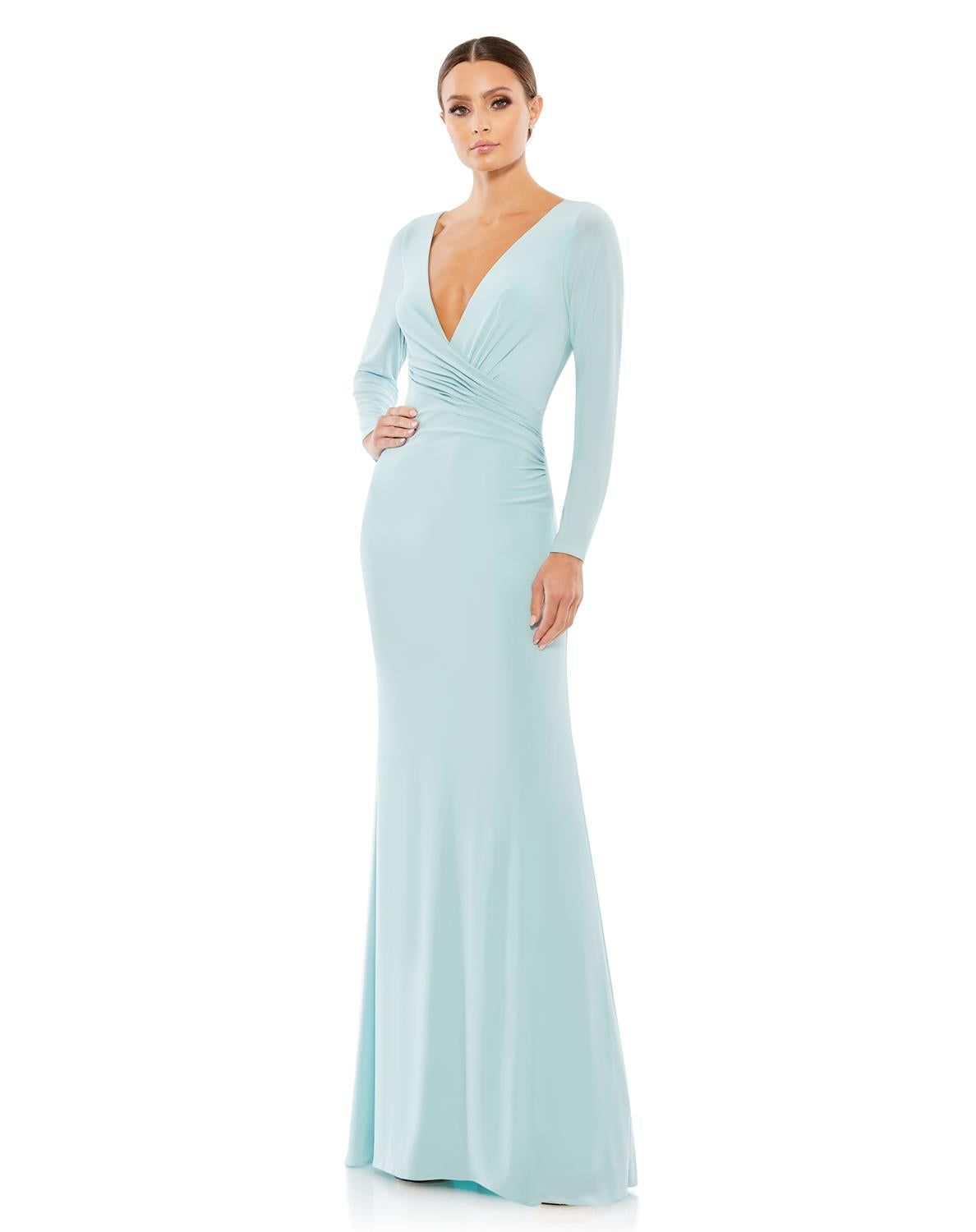 Faux Wrap Long Sleeve Column Gown sold by Lord & Taylor product image thumbnail 11