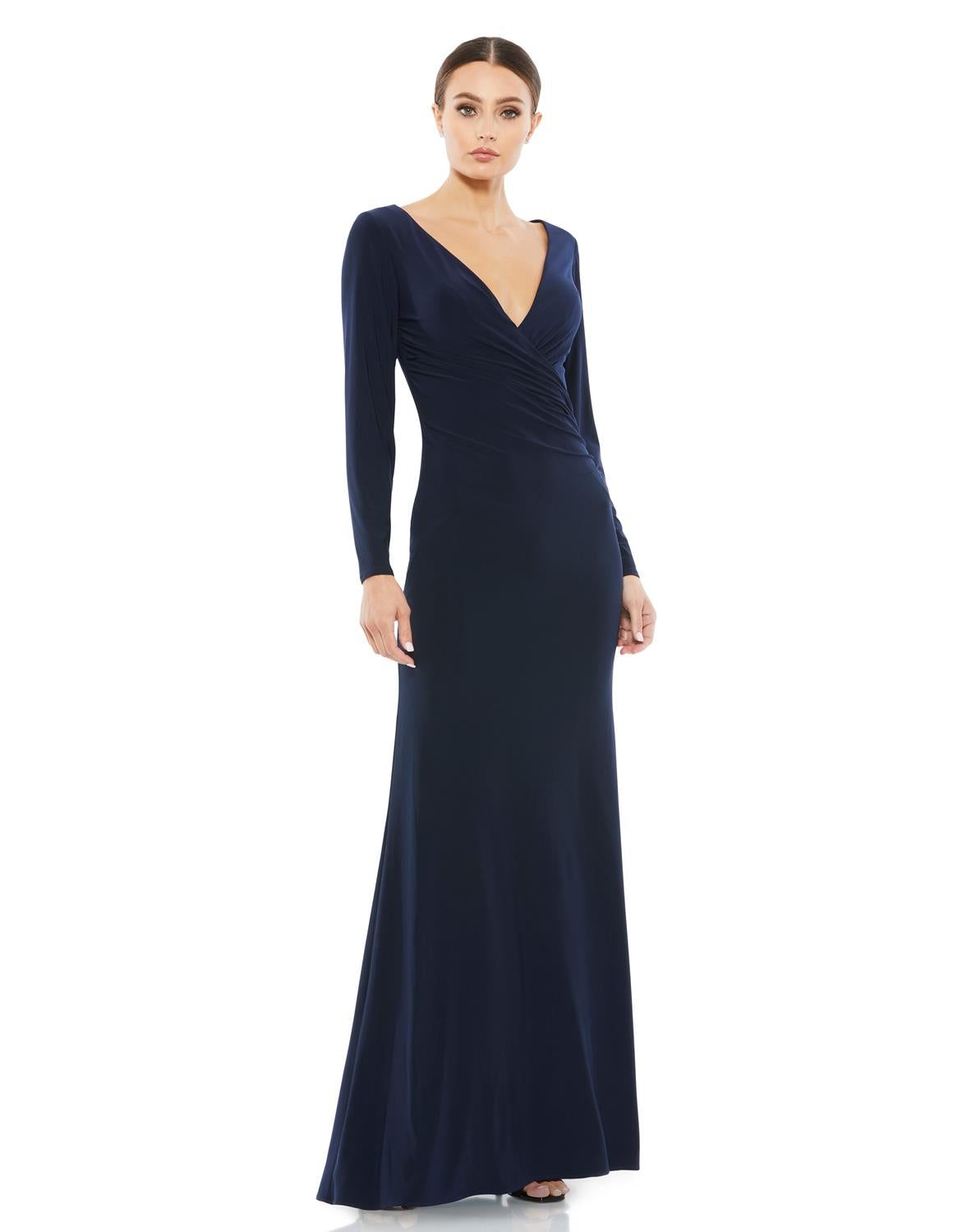 Faux Wrap Long Sleeve Column Gown sold by Lord & Taylor product image thumbnail 2