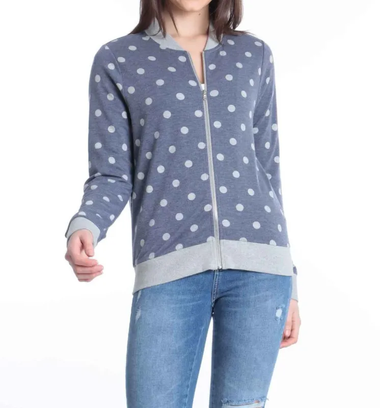 Polka Dot French Terry Sweater sold by Lord & Taylor