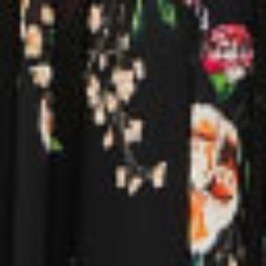 Belted Floral Print Illusion Long Sleeve Gown sold by Lord & Taylor