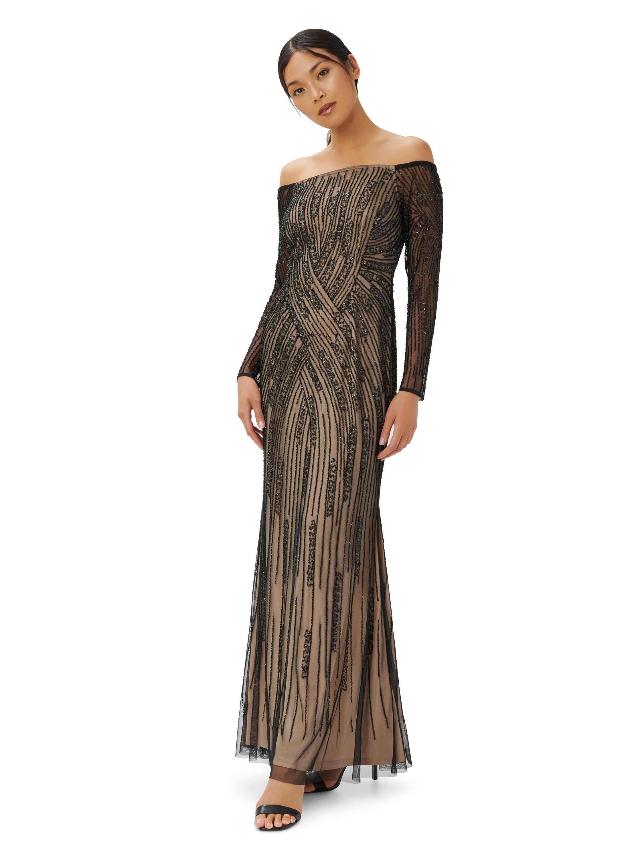 Beaded Off Shoulder Gown sold by Lord & Taylor product image thumbnail 5
