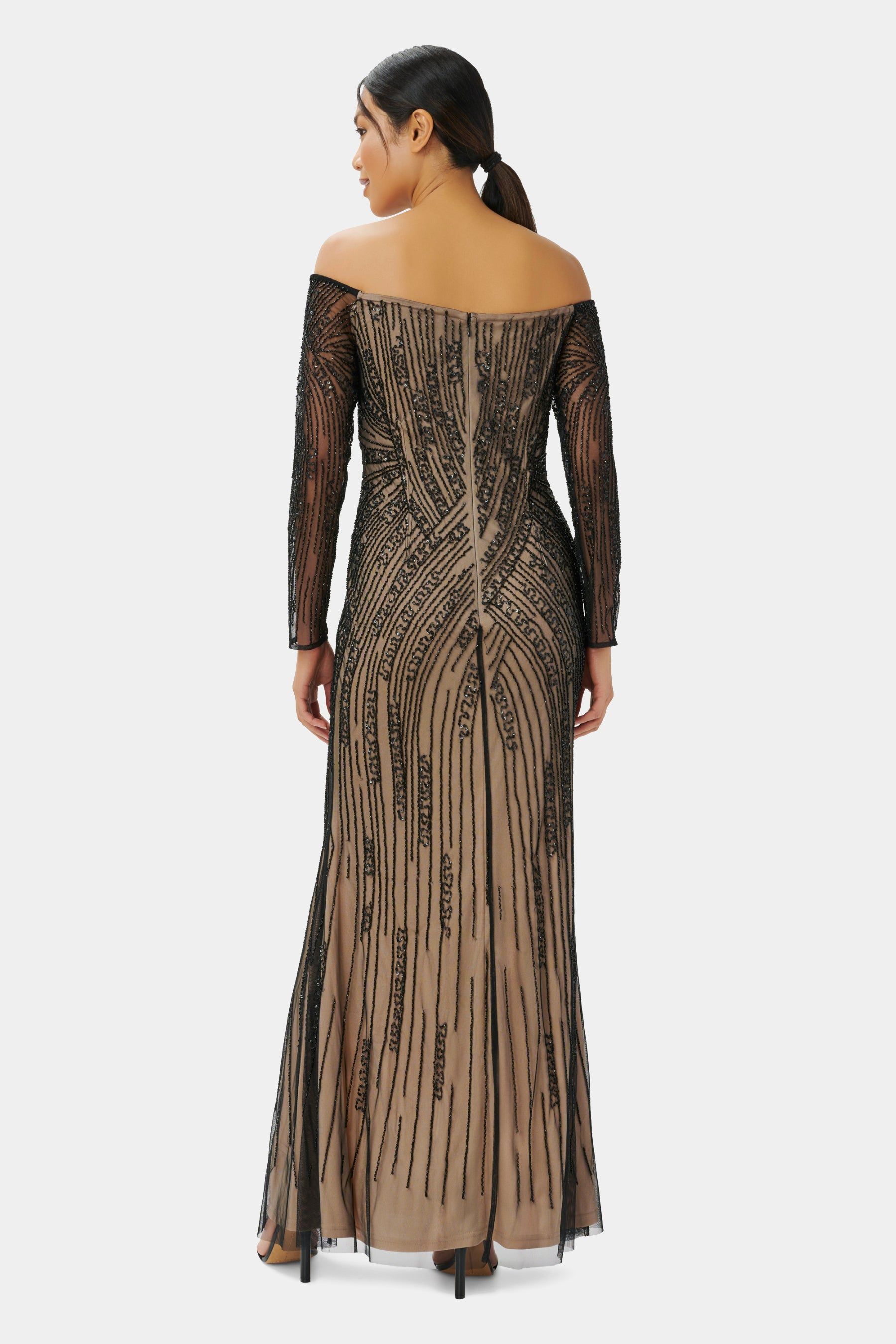 Beaded Off Shoulder Gown sold by Lord & Taylor product image thumbnail 3