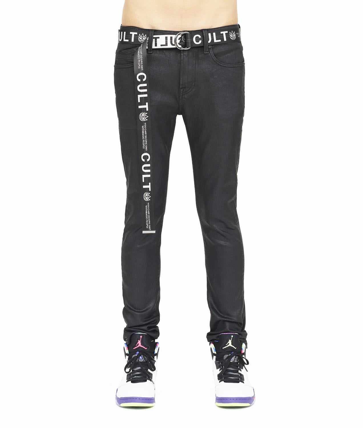 Punk Super Skinny Belted Coated Jeans sold by Lord & Taylor product image thumbnail 2