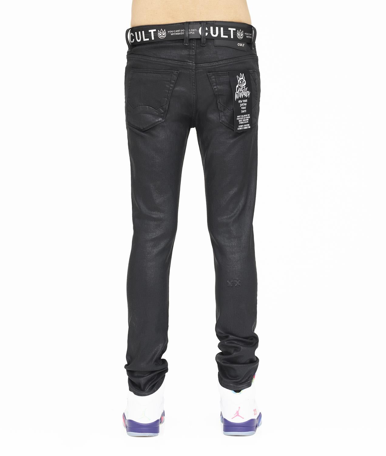 Punk Super Skinny Belted Coated Jeans sold by Lord & Taylor product image thumbnail 3