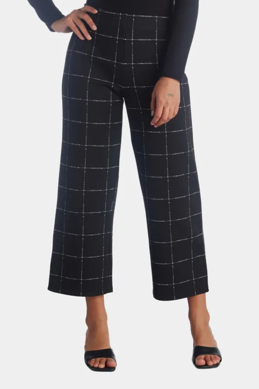 Etched Plaid Wide-Leg Pant sold by Lord & Taylor