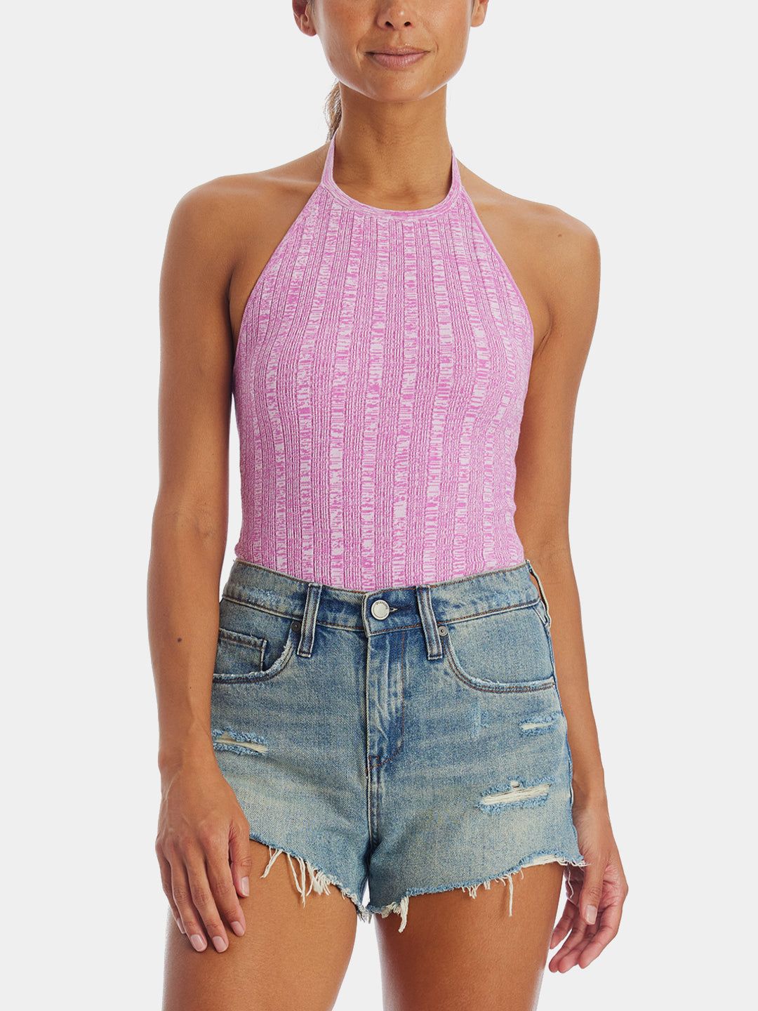 Tulla Wide Ribbed Halter Neck Bodysuit sold by Lord & Taylor