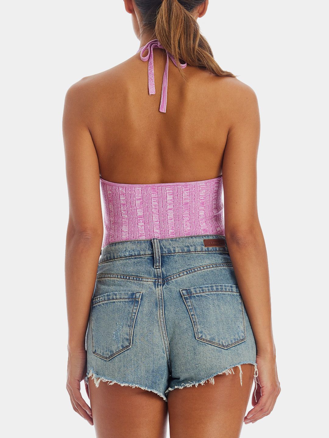 Tulla Wide Ribbed Halter Neck Bodysuit sold by Lord & Taylor product image thumbnail 6