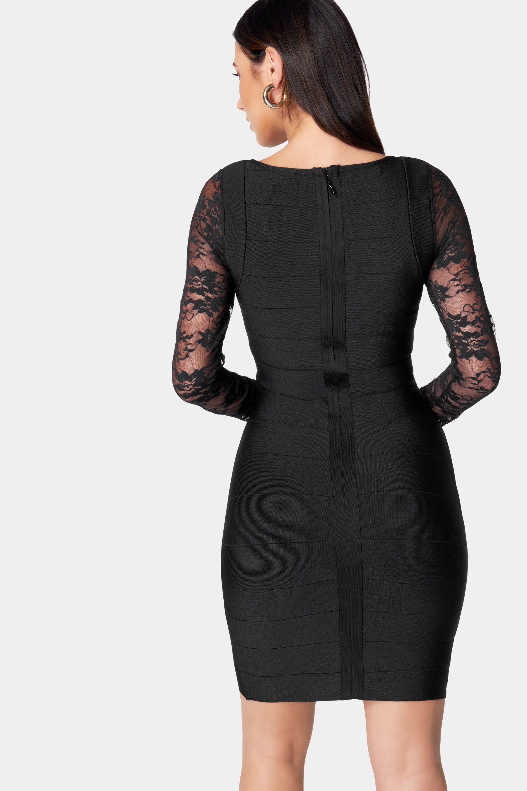 Long Sleeve Lace Bandage Dress sold by Lord & Taylor product image thumbnail 3