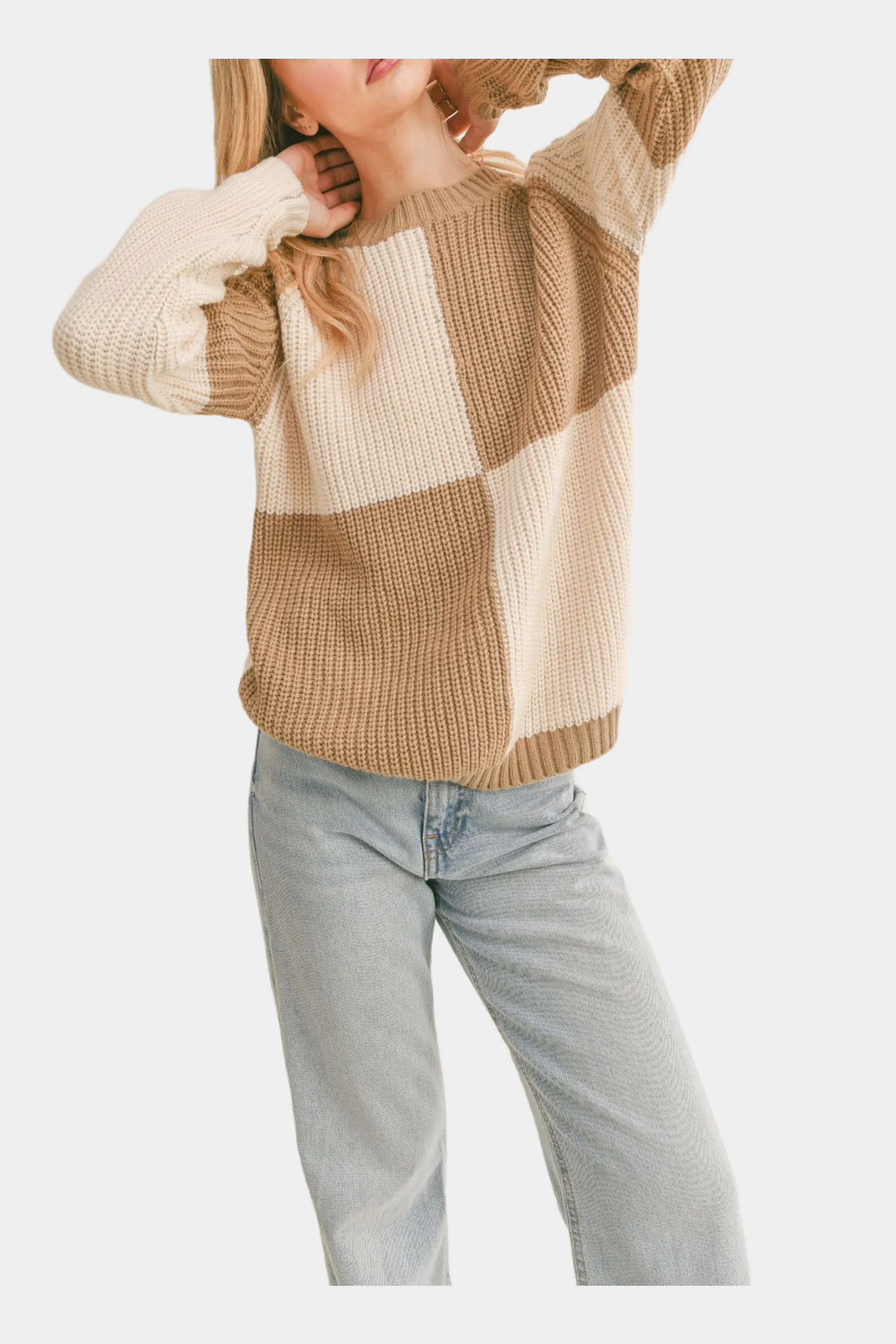 Joni Crew Neck Colorblock Sweater sold by Lord & Taylor