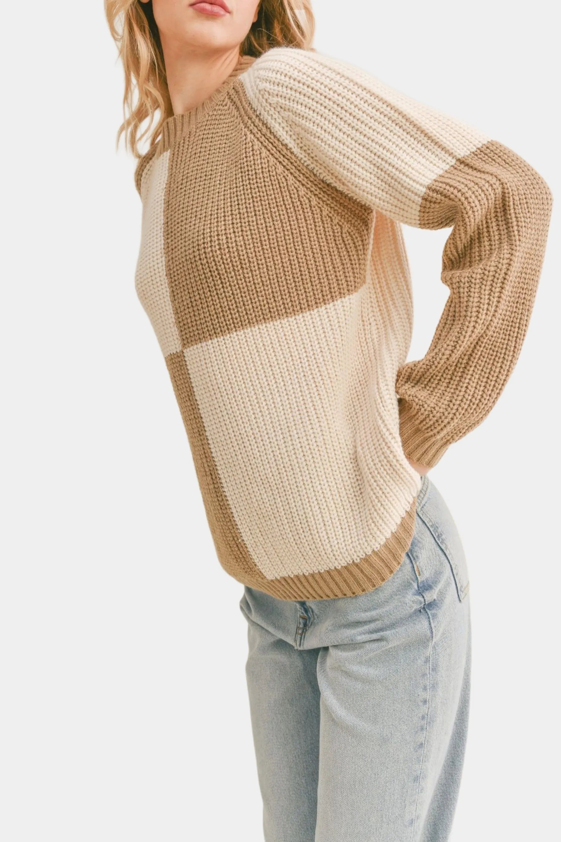 Joni Crew Neck Colorblock Sweater sold by Lord & Taylor product image thumbnail 4