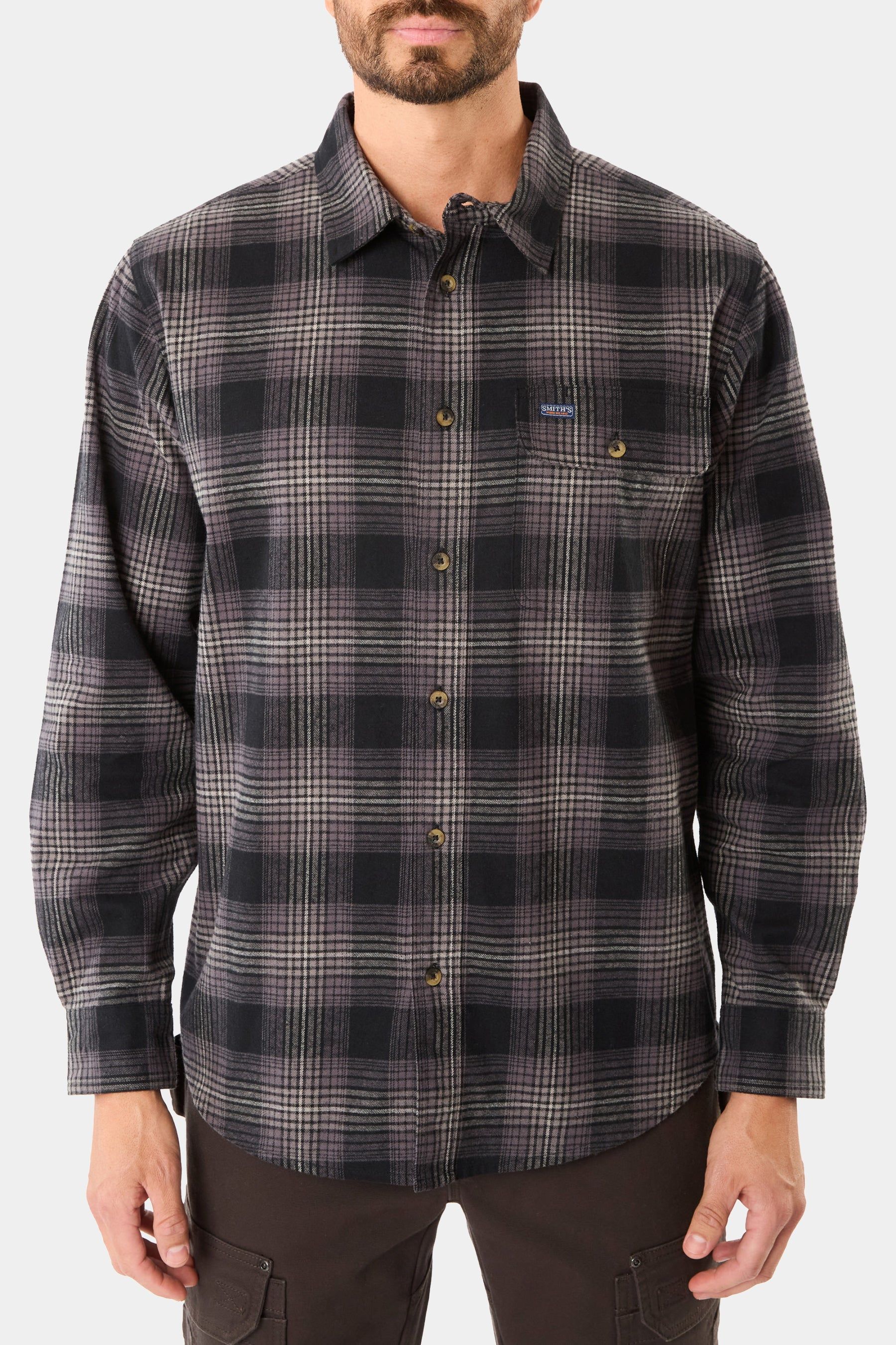 Plaid Pocket Flannel Button-Up Shirt sold by Lord & Taylor