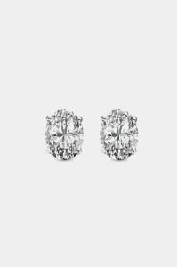 Sterling Silver Oval Cut Cubic Zirconia Stud Earrings sold by Lord & Taylor