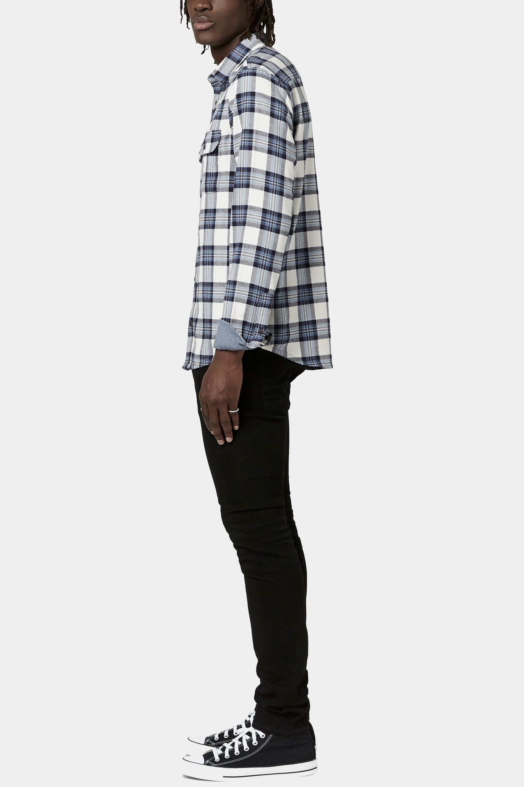 Twill Plaid Solif Shirt sold by Lord & Taylor