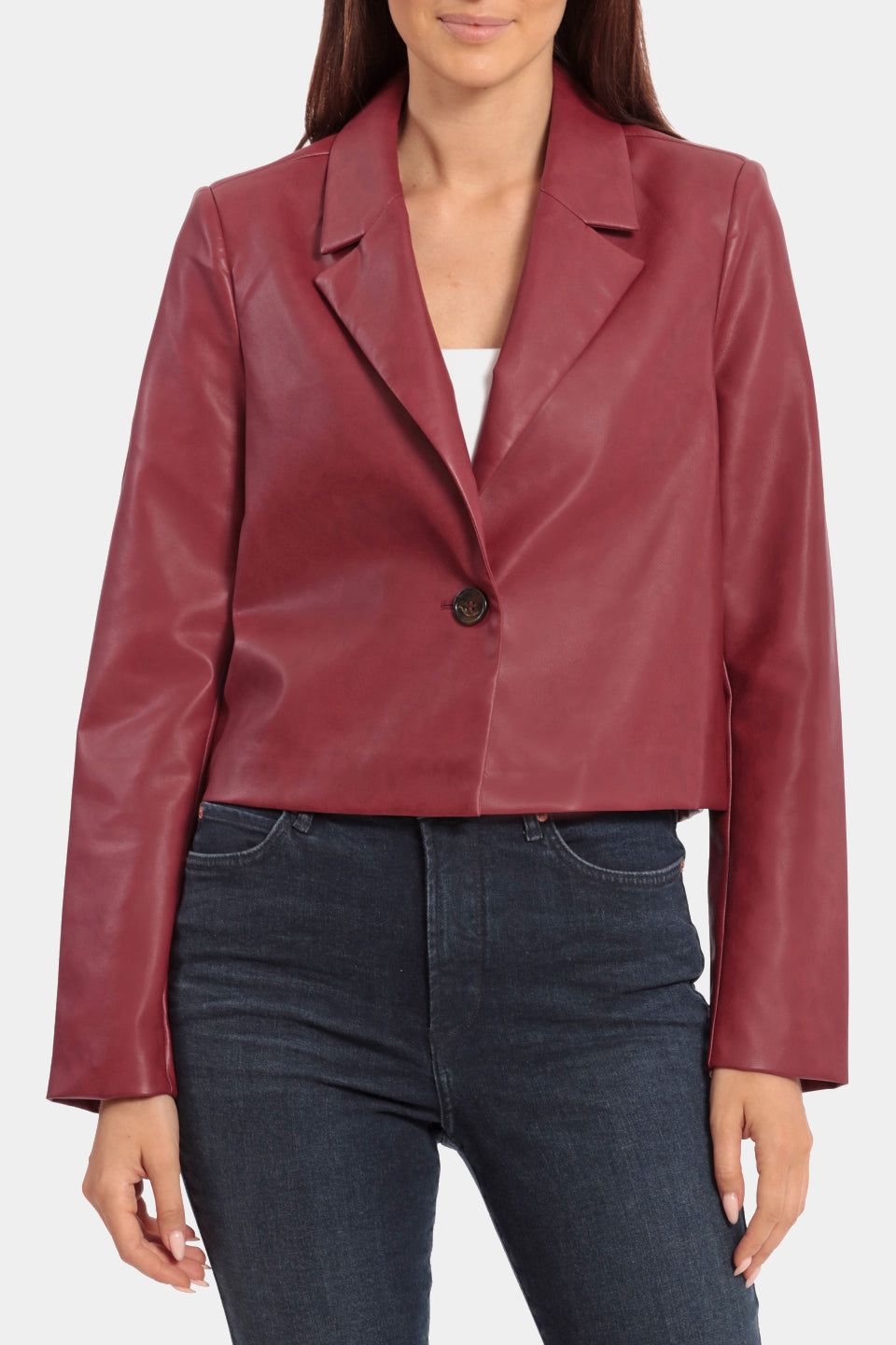 Faux Leather Cropped Blazer sold by Lord & Taylor product image thumbnail 8