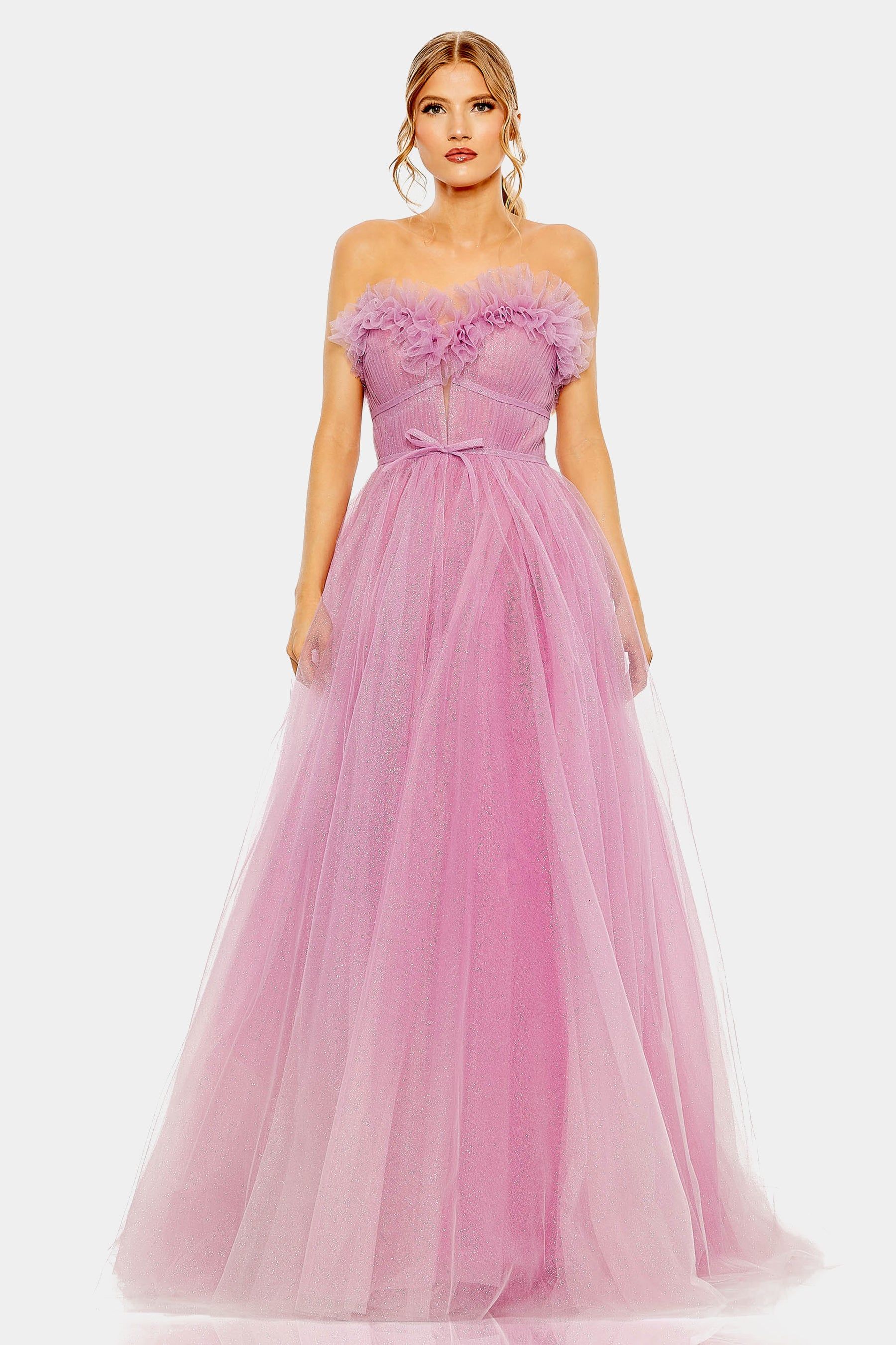 Strapless Glitter Tulle Gown sold by Lord & Taylor