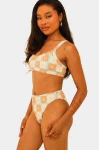 Seashore High Waist Cheeky Bikini Bottom - Daisy Dukes sold by Lord & Taylor