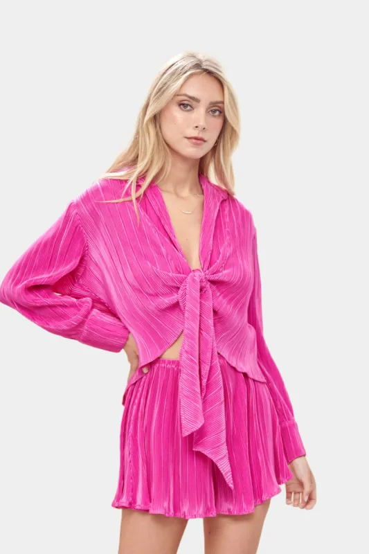 FRINGED FRONT TIE TOP sold by Lord & Taylor