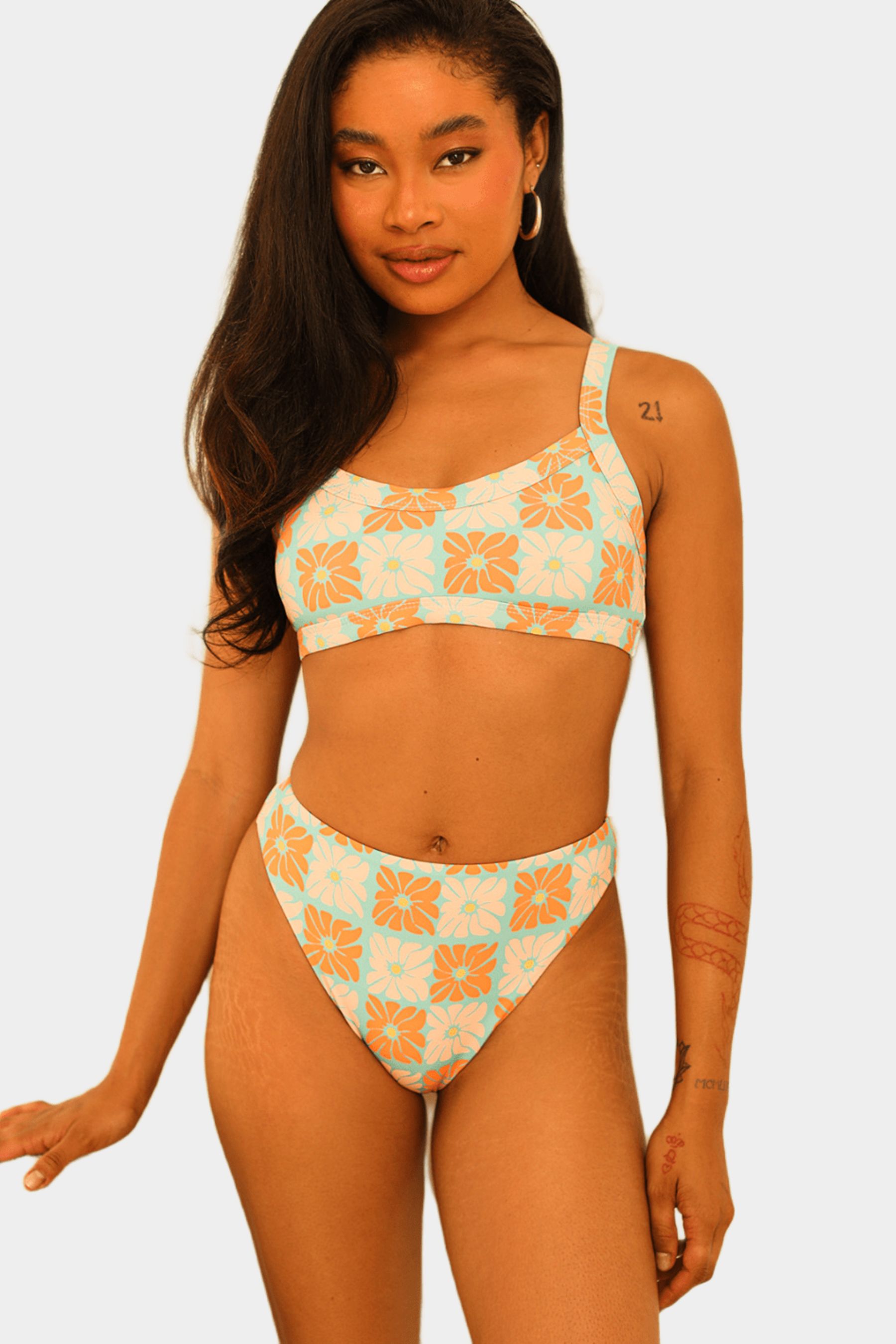 Seashore High Waist Cheeky Bikini Bottom - Daisy Dukes sold by Lord & Taylor