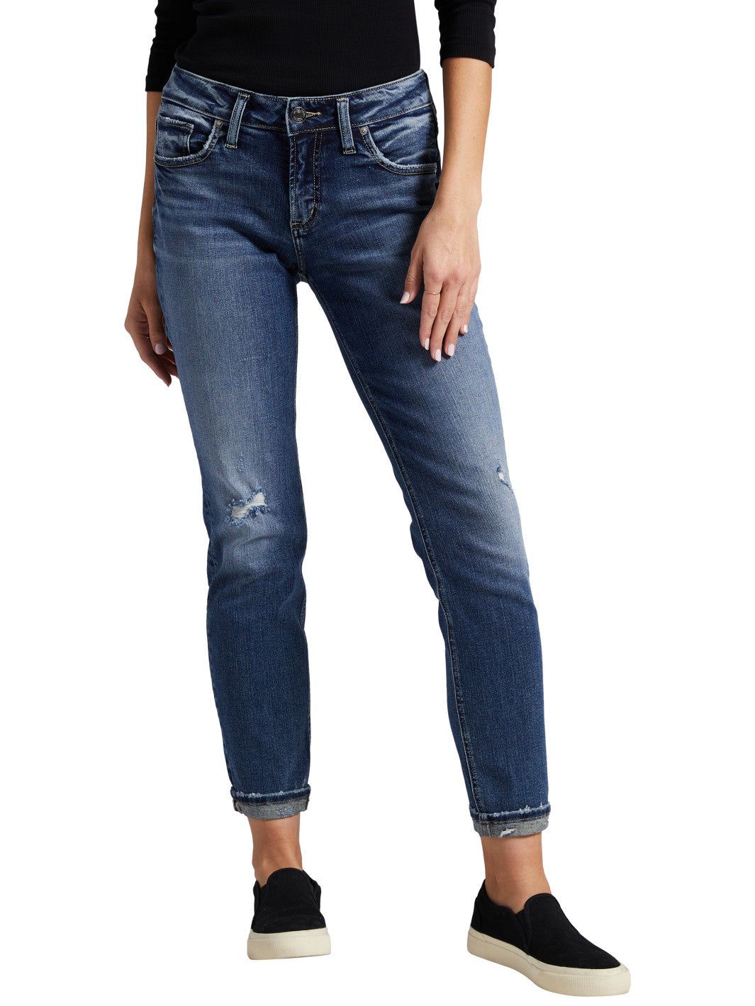 Boyfriend Mid Rise Slim Leg Jeans sold by Lord & Taylor product image thumbnail 5