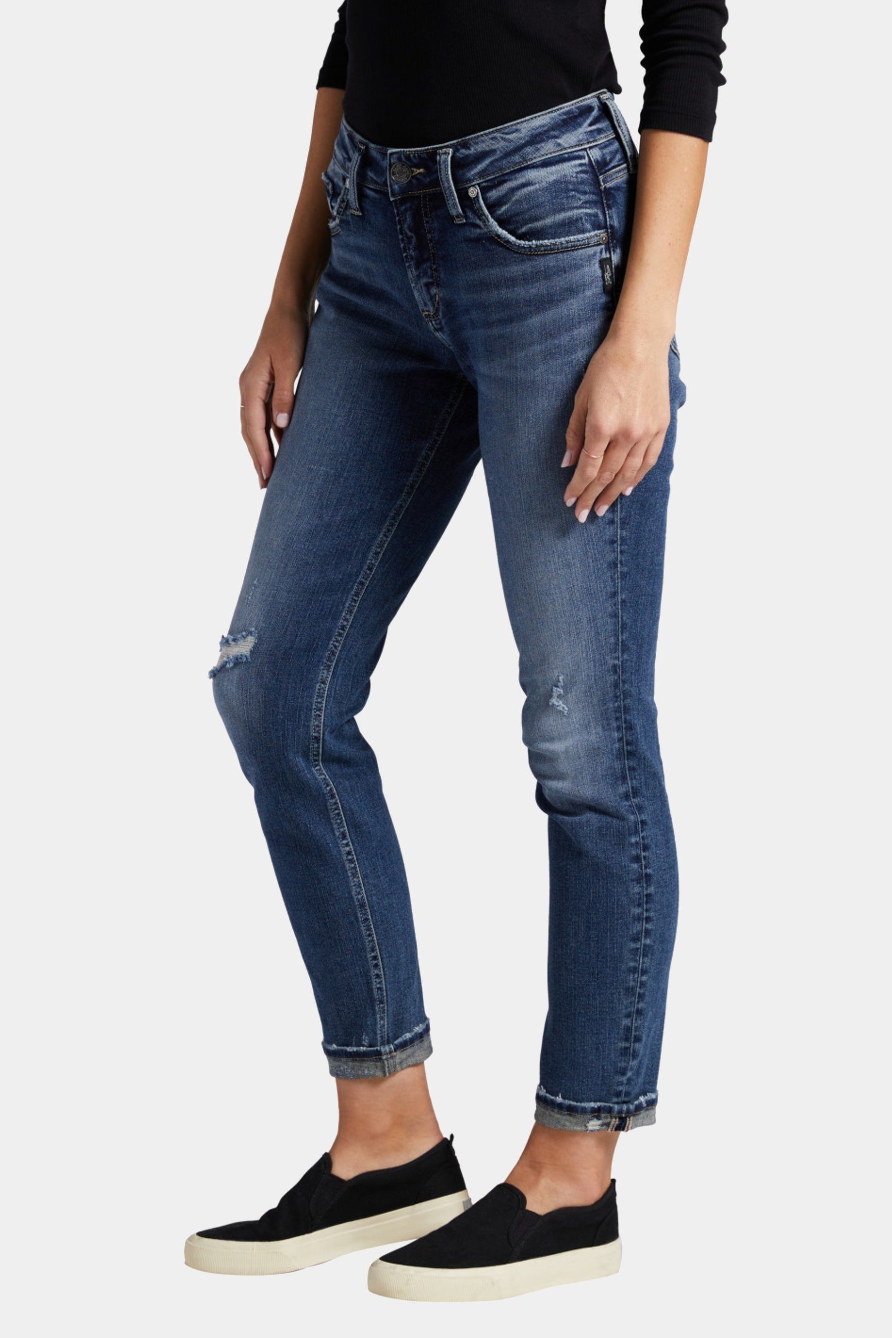 Boyfriend Mid Rise Slim Leg Jeans sold by Lord & Taylor product image thumbnail 4