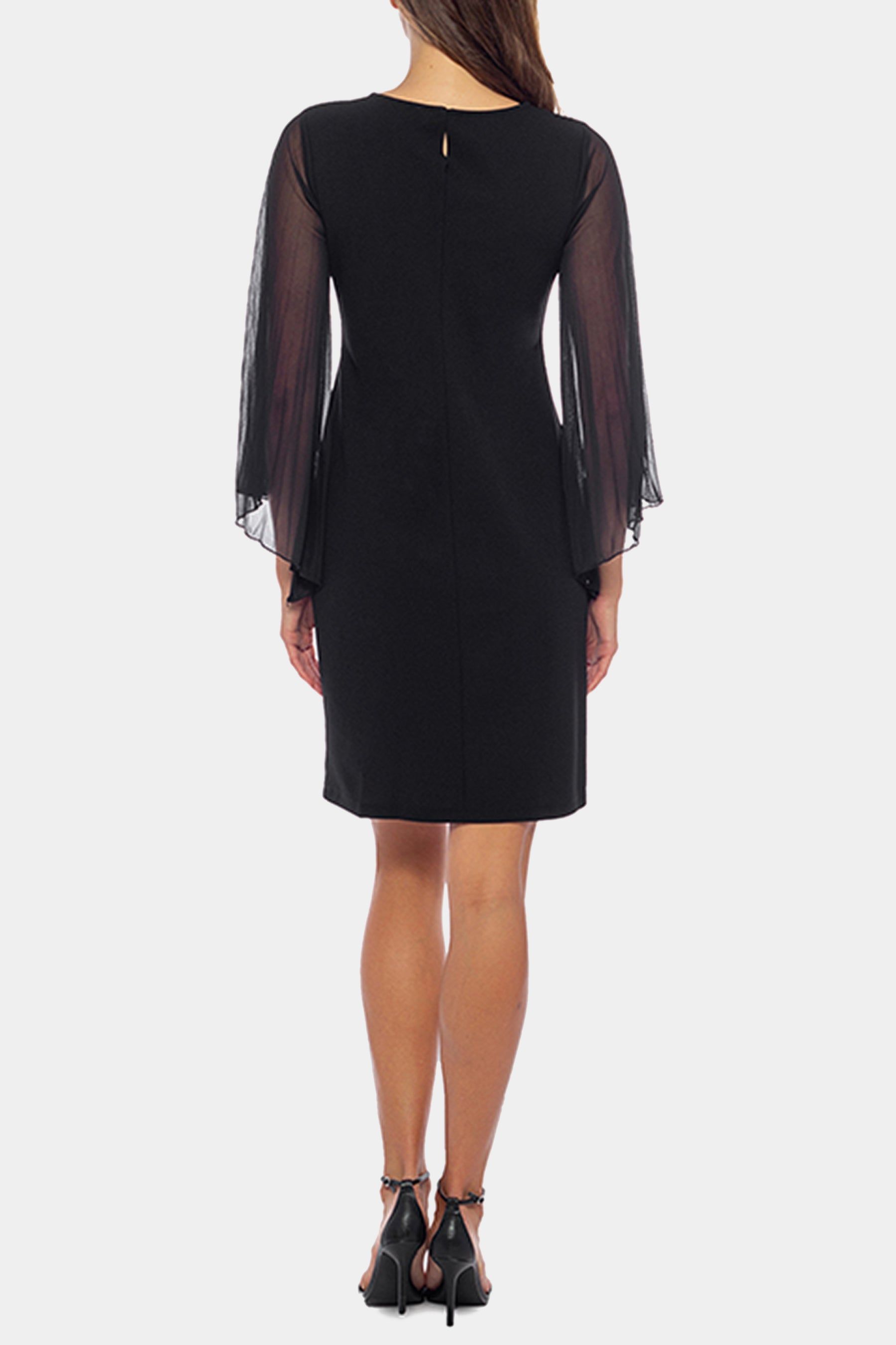 Bat Wing Sleeve Crepe Midi Dress sold by Lord & Taylor product image thumbnail 2