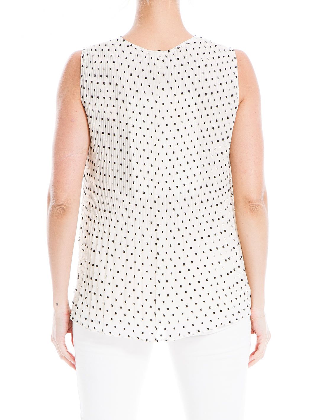 Georgette Pleated Sleeveless Blouse sold by Lord & Taylor product image thumbnail 3