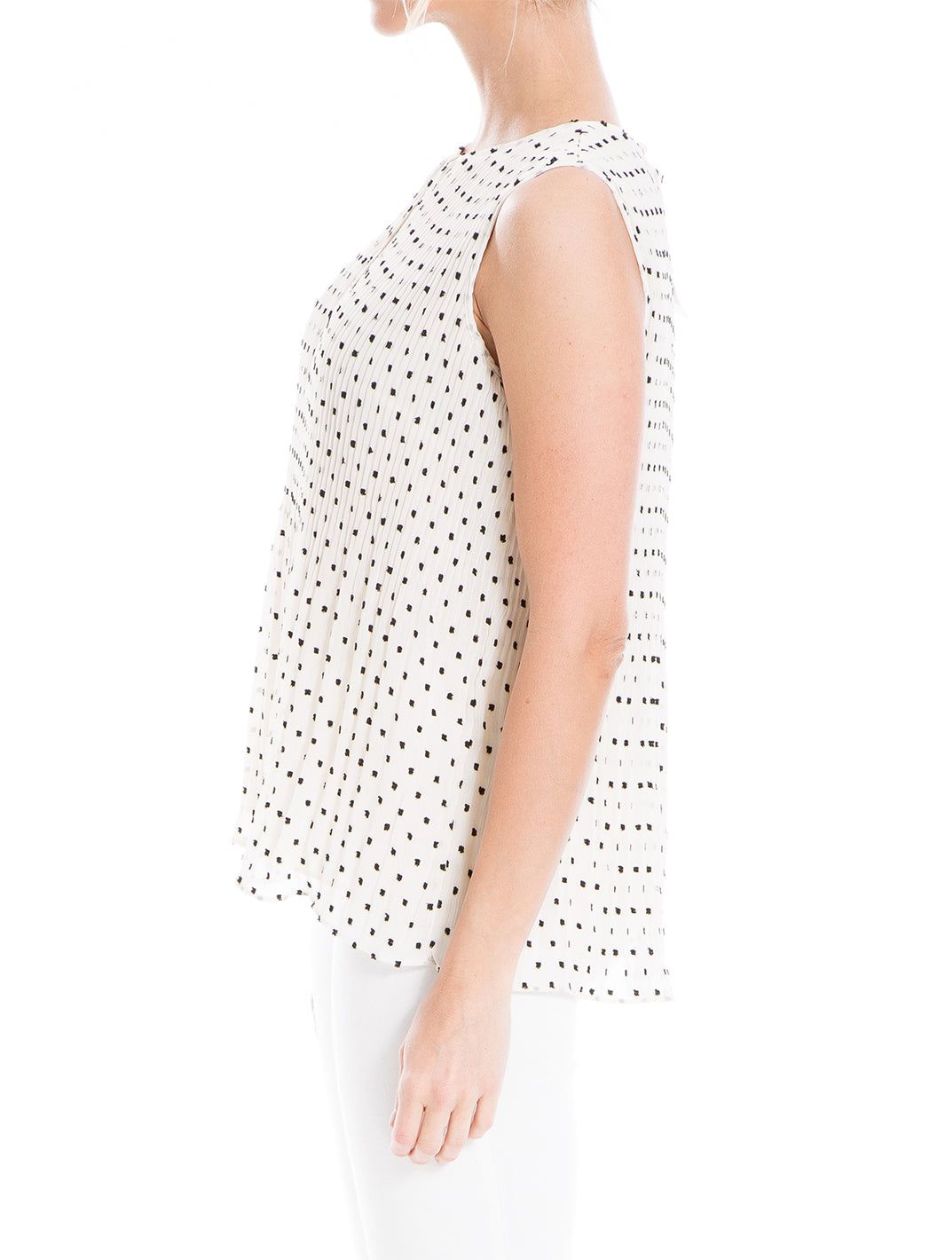 Georgette Pleated Sleeveless Blouse sold by Lord & Taylor product image thumbnail 2