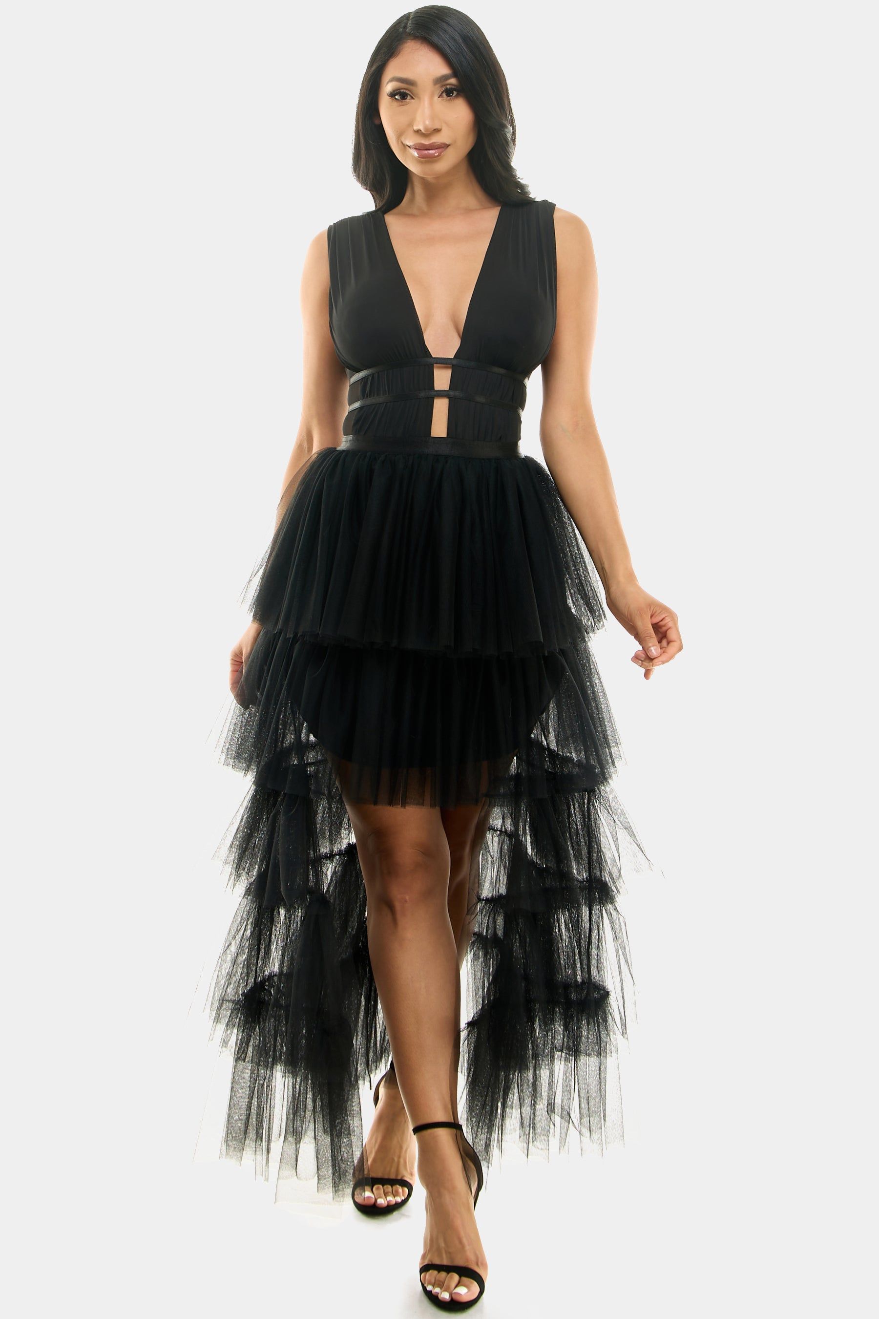 Tiered High Low Gown sold by Lord & Taylor
