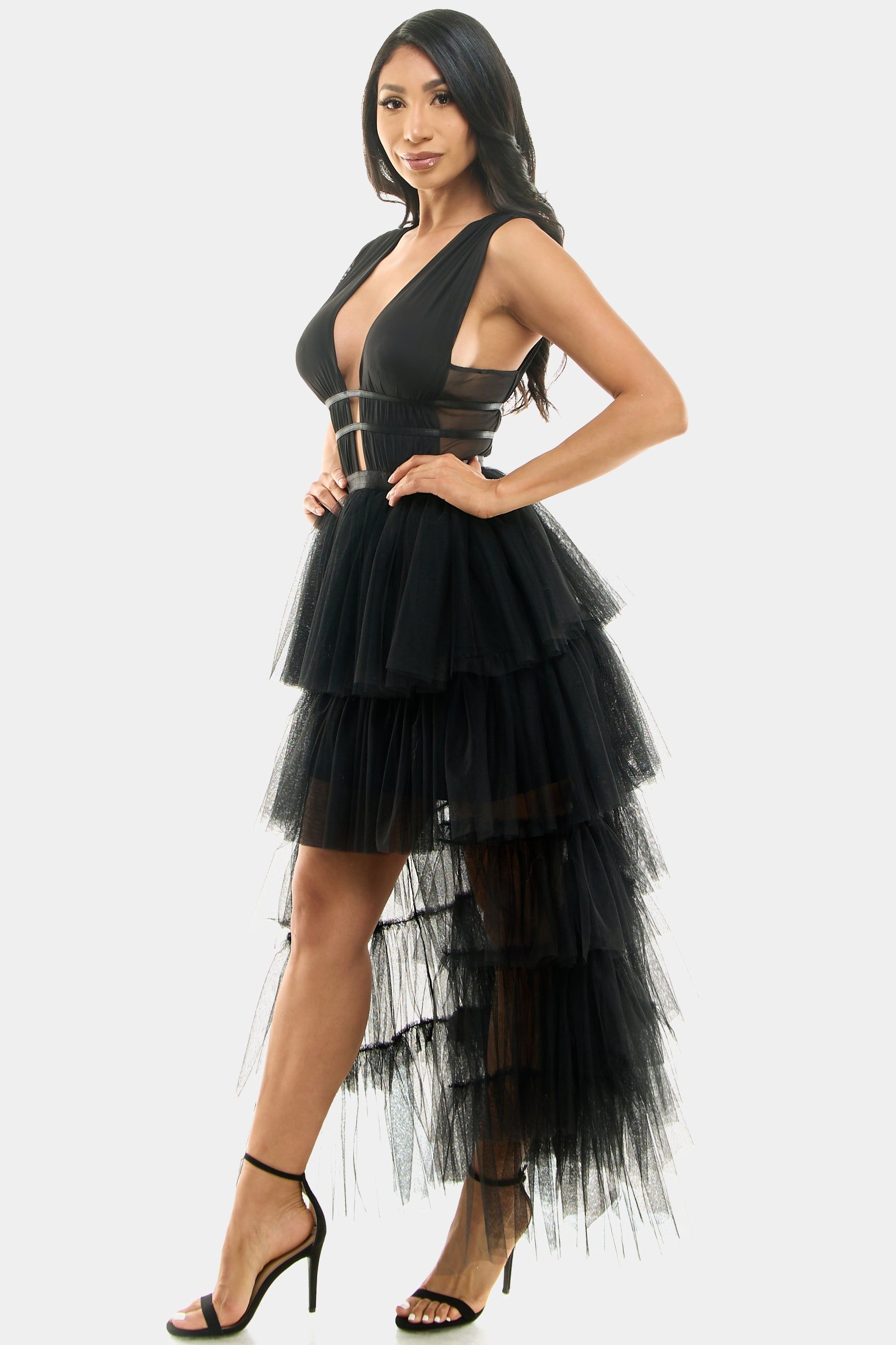 Tiered High Low Gown sold by Lord & Taylor product image thumbnail 2