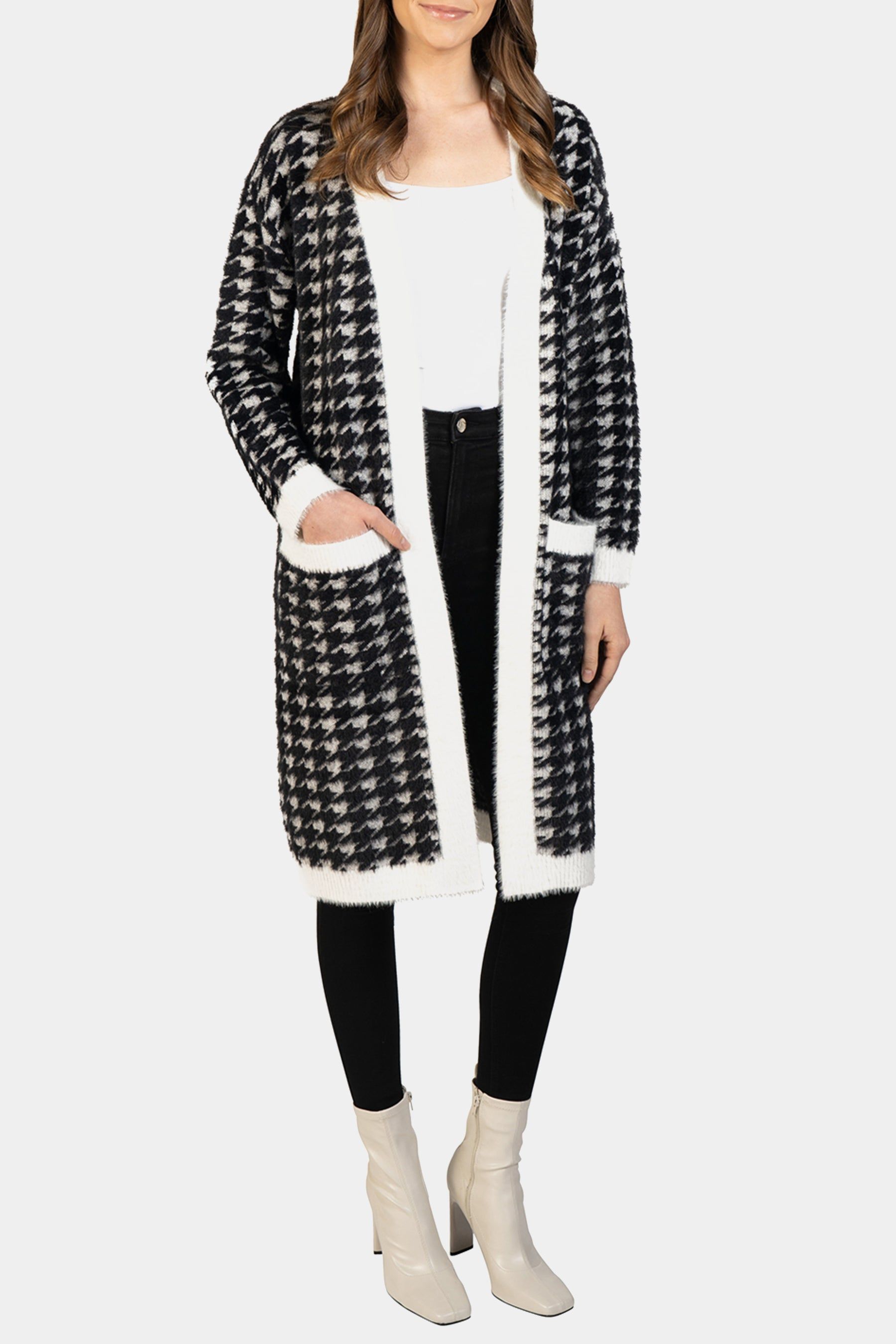 Houndstooth Cardigan sold by Lord & Taylor product image thumbnail 2