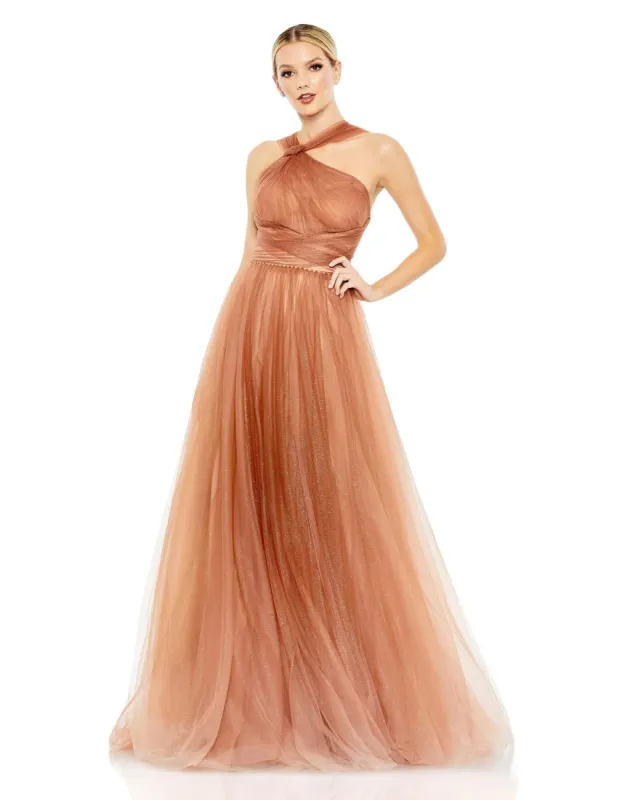 Glitter Ombre Halter Neck Ballgown sold by Lord & Taylor