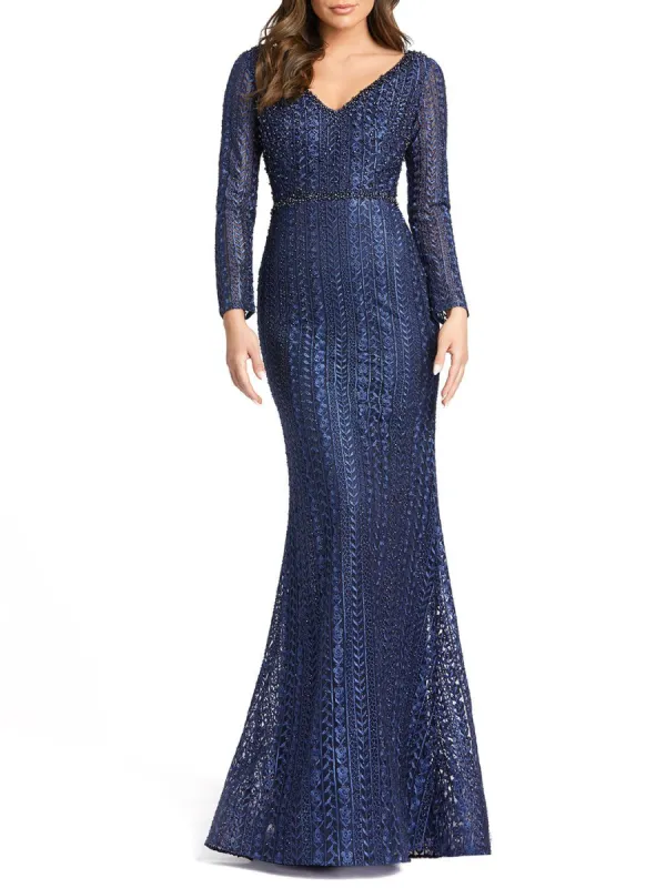 Long Sleeve Lace Trumpet Gown sold by Lord & Taylor