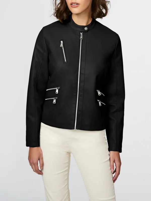 Faux Leather Moto Jacket sold by Lord & Taylor