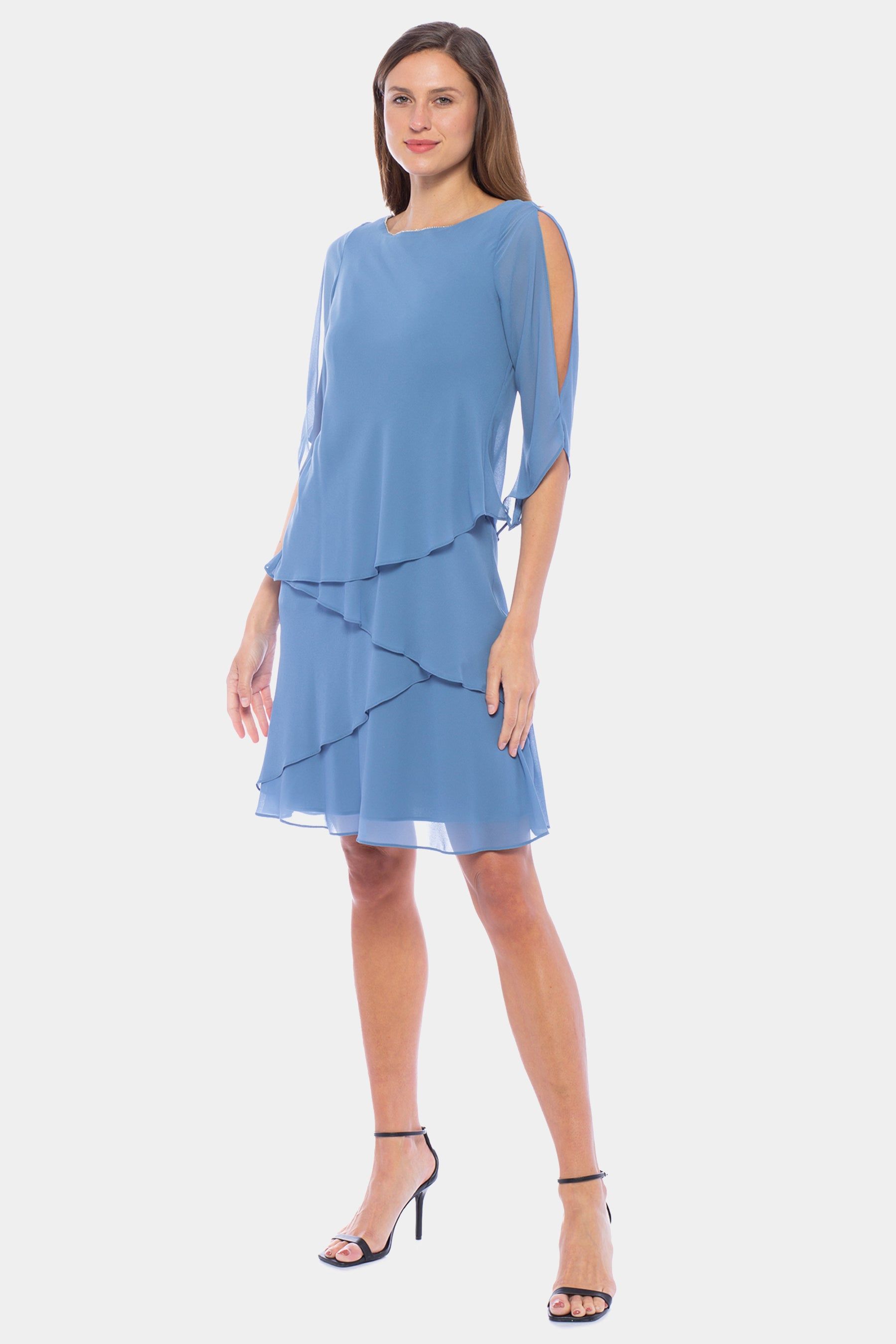 Marina Tiered Short Dress sold by Lord & Taylor product image thumbnail 2