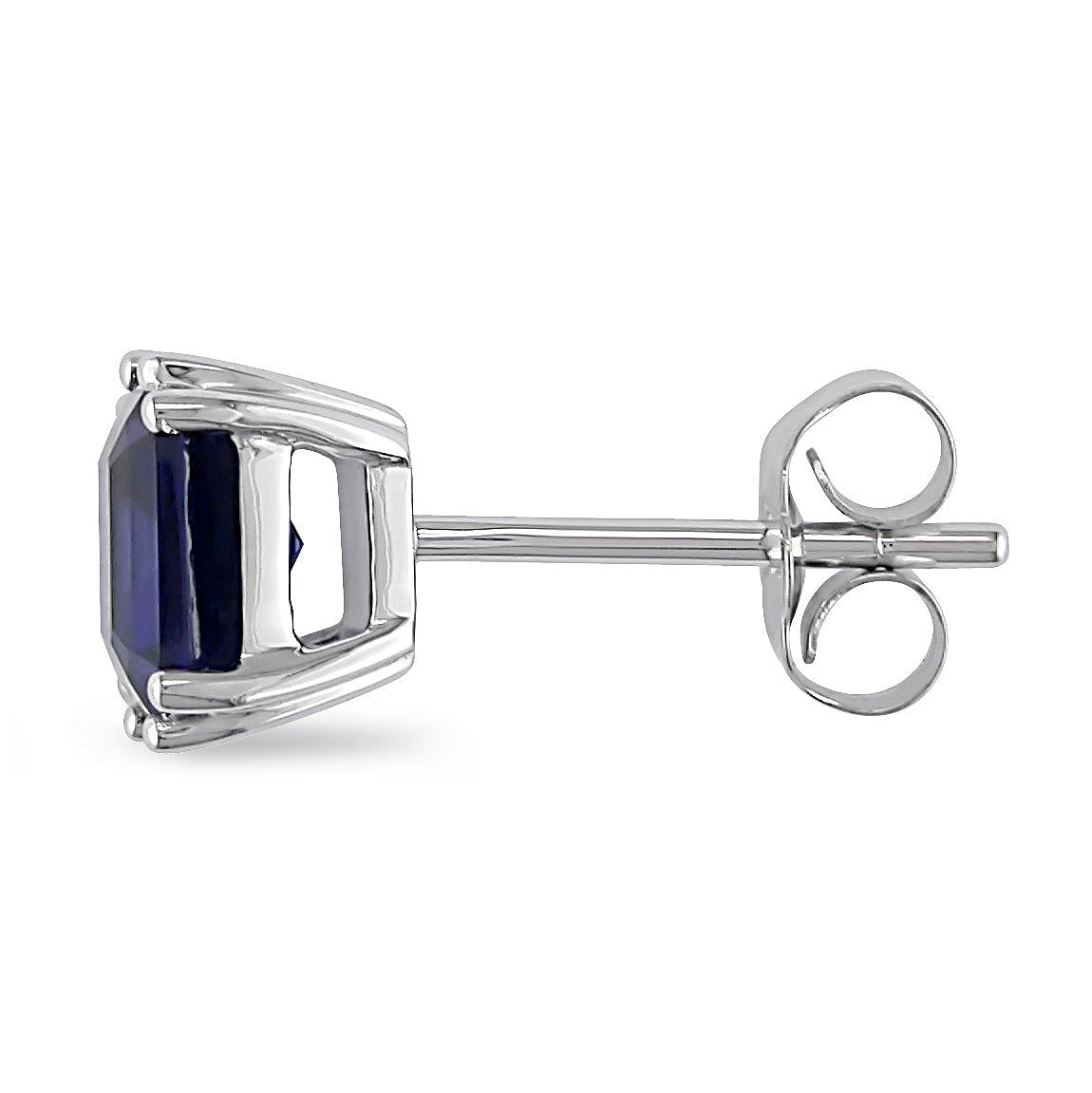 10k White Gold Created Blue Sapphire Earrings sold by Lord & Taylor product image thumbnail 2