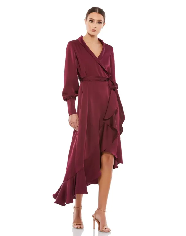 Long Sleeve Faux Wrap Midi Dress sold by Lord & Taylor
