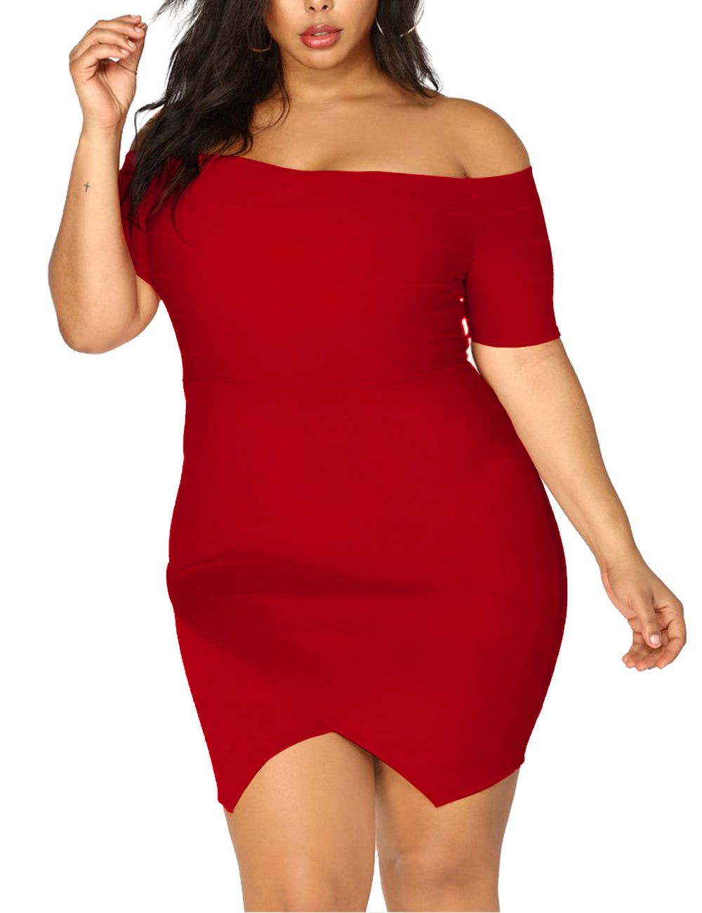 Off-Shoulder Bodycon Stretch Midi Bandage Dress sold by Lord & Taylor product image thumbnail 9