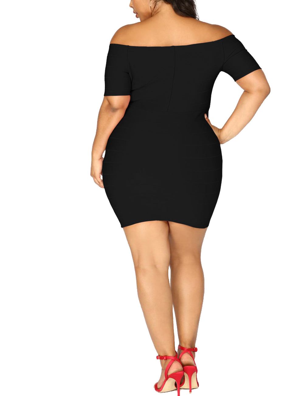 Off-Shoulder Bodycon Stretch Midi Bandage Dress sold by Lord & Taylor product image thumbnail 2