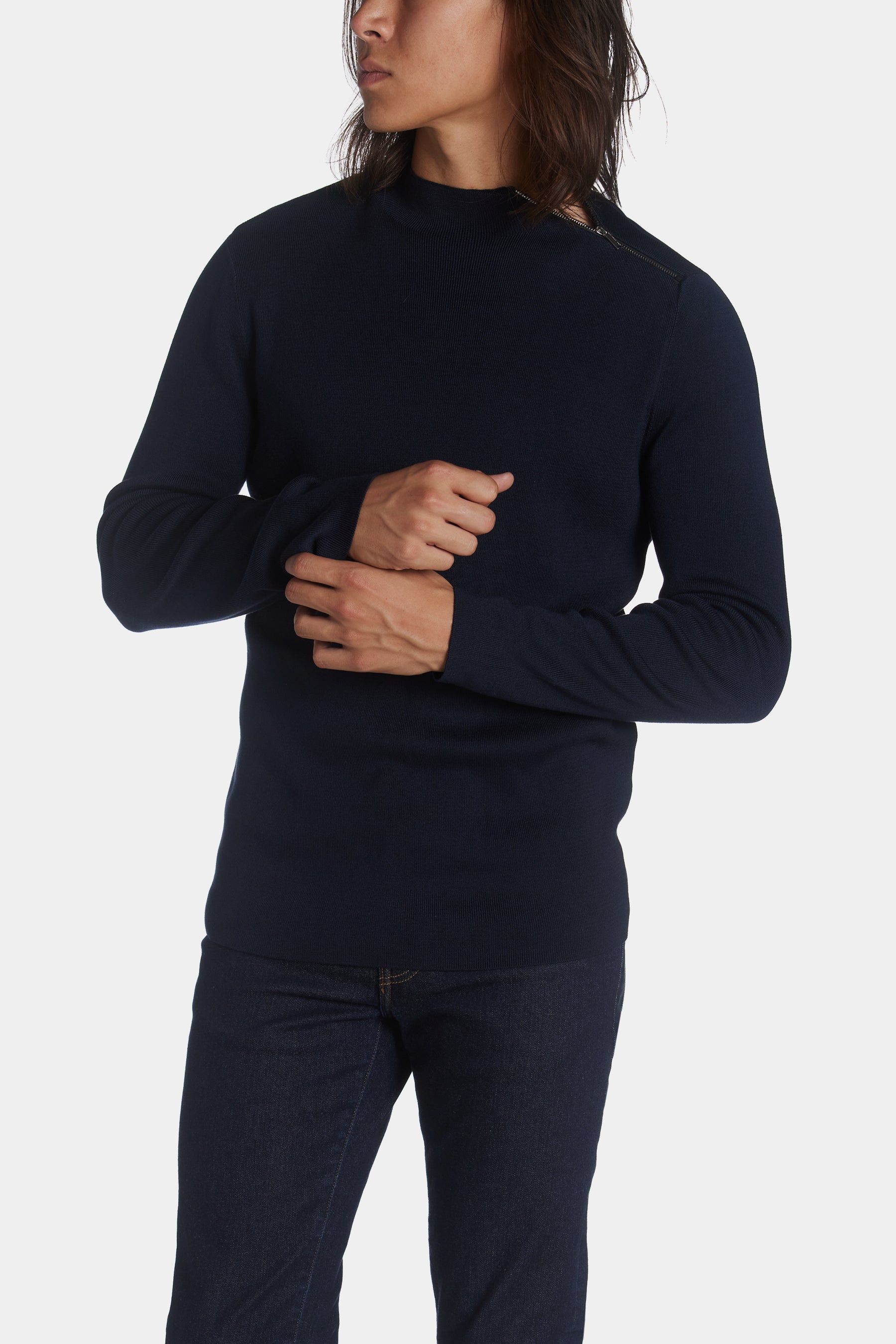 Solid Mock Neck Zip Sweater sold by Lord & Taylor product image thumbnail 7