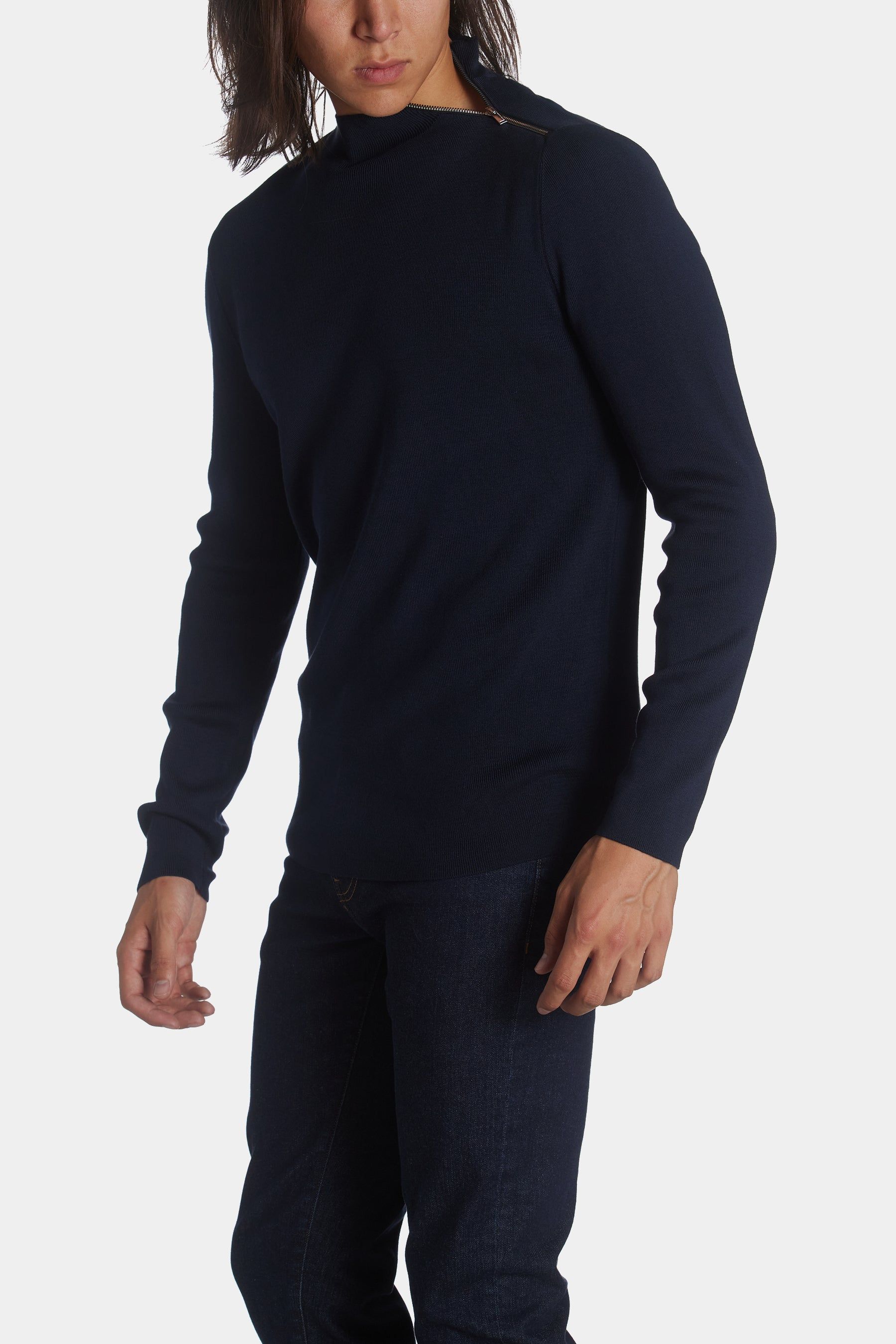 Solid Mock Neck Zip Sweater sold by Lord & Taylor product image thumbnail 4