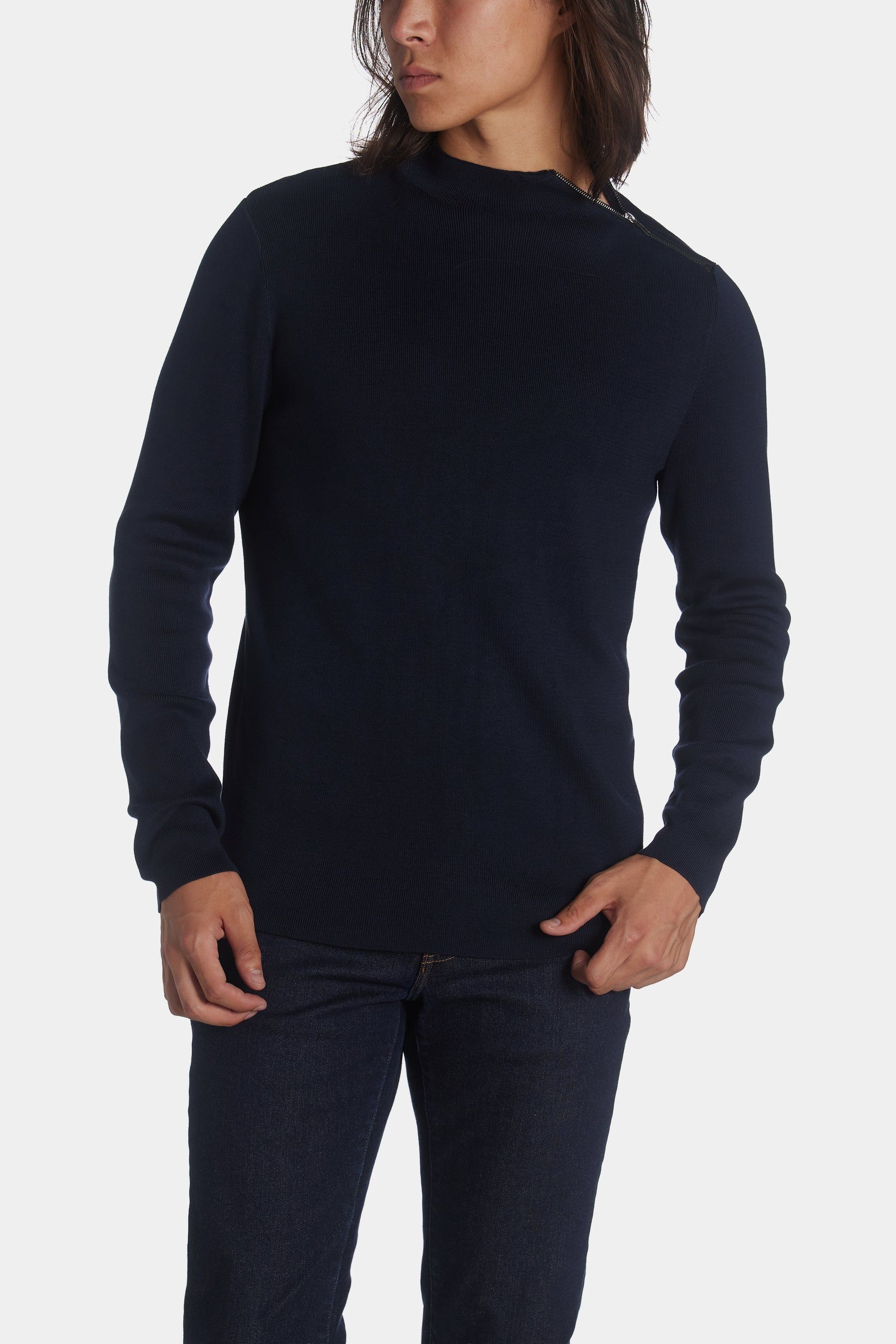 Solid Mock Neck Zip Sweater sold by Lord & Taylor product image thumbnail 8