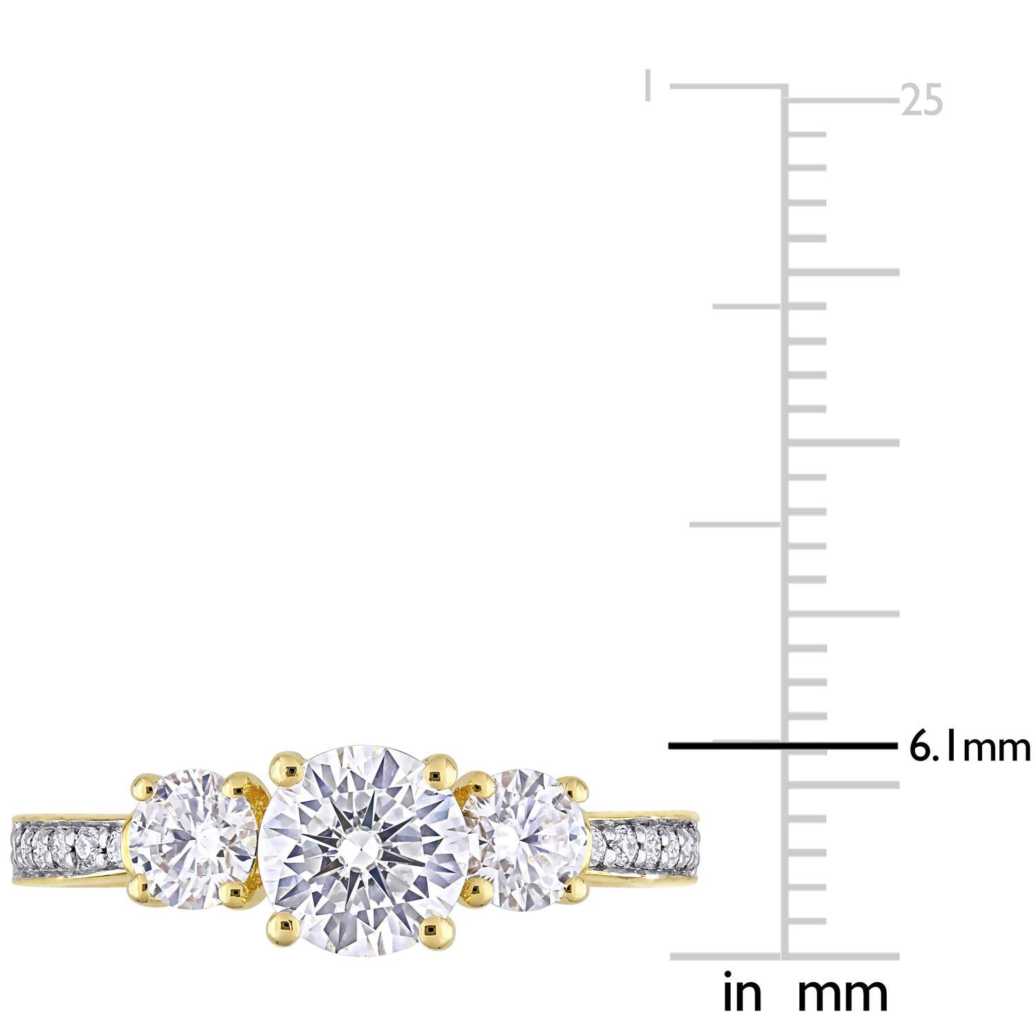 10k Yellow Gold Created Moissanite Ring sold by Lord & Taylor product image thumbnail 4