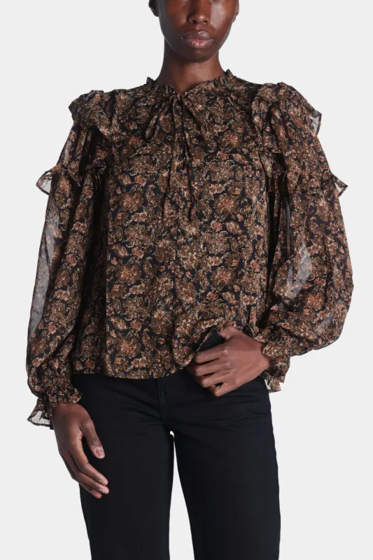 Printed Ruffle Blouse sold by Lord & Taylor